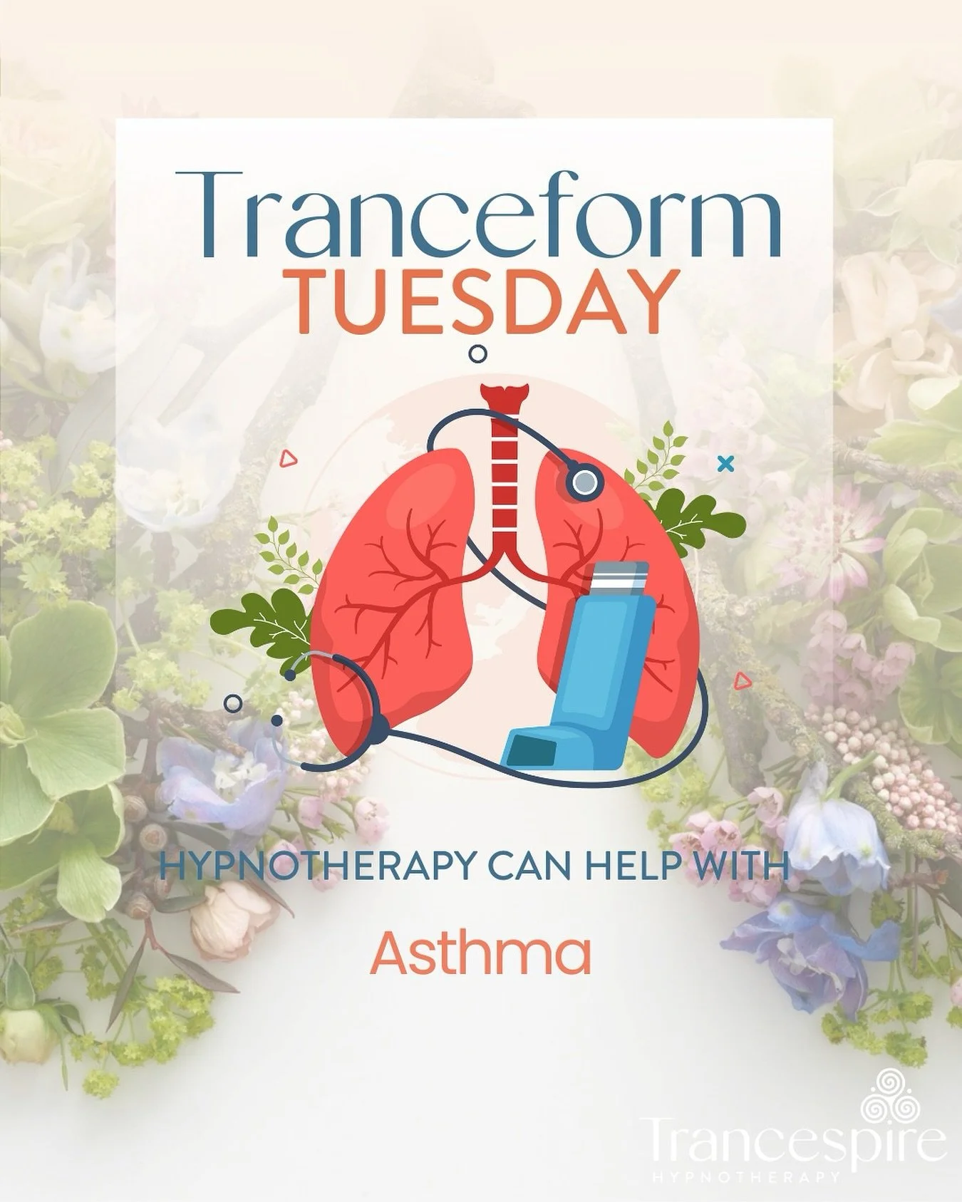 ✨ Tranceform Tuesday – Asthma ✨
Asthma isn’t just about the lungs…
It’s also deeply connected to the mind and body.
When we’re stressed, the body releases hormones like cortisol and adrenaline to cope.
A little stress