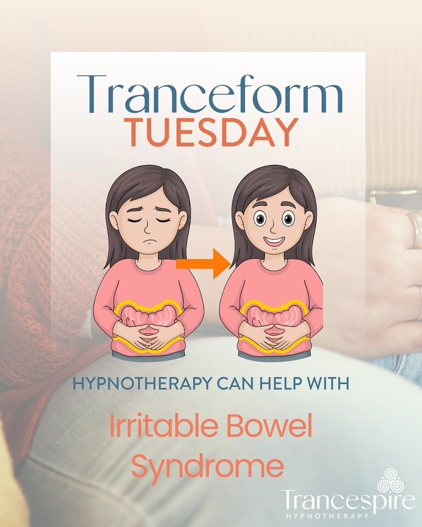 ✨ Tranceform Tuesday - Irritable Bowel Syndrome ✨

IBS can feel confusing, unpredictable, and sometimes invisible to others.

For some people it comes in waves&hellip; flare-ups that seem to appear out of nowhere.
For others, it&rsquo;s a constant ba