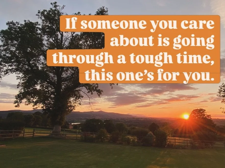 Supporting someone you love through a tough time is one of the most quietly exhausting things there is. A few things that might help - for them, and for you. 🧡
