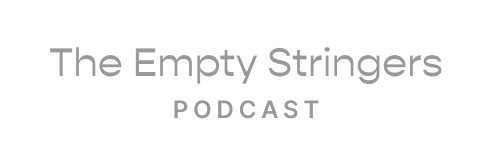 Text logo reading 'The Empty Stringers Podcast' with a plain white background.