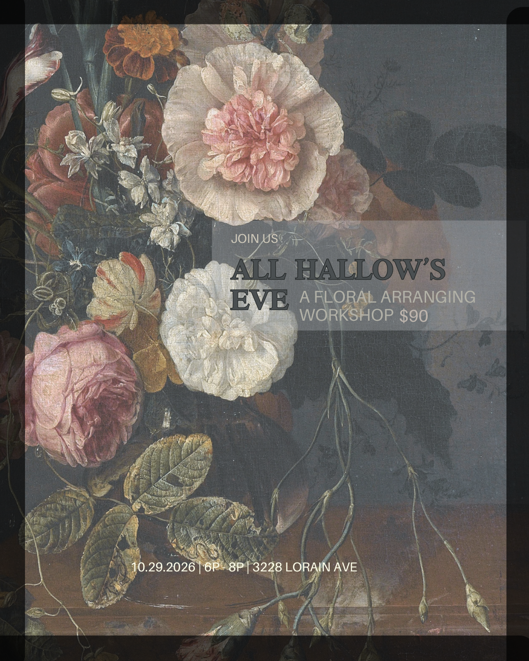 All Hallow’s Eve: A Floral Design Workshop
