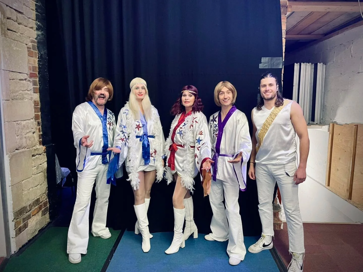 Planet ABBA&rsquo;s Christmas run is well underway with gigs in Bristol, Stamford and Doncaster this weekend! Here&rsquo;s us backstage before an awesome show at Stamford corn exchange 🎭🎄 #uktribute #abba #abbafans