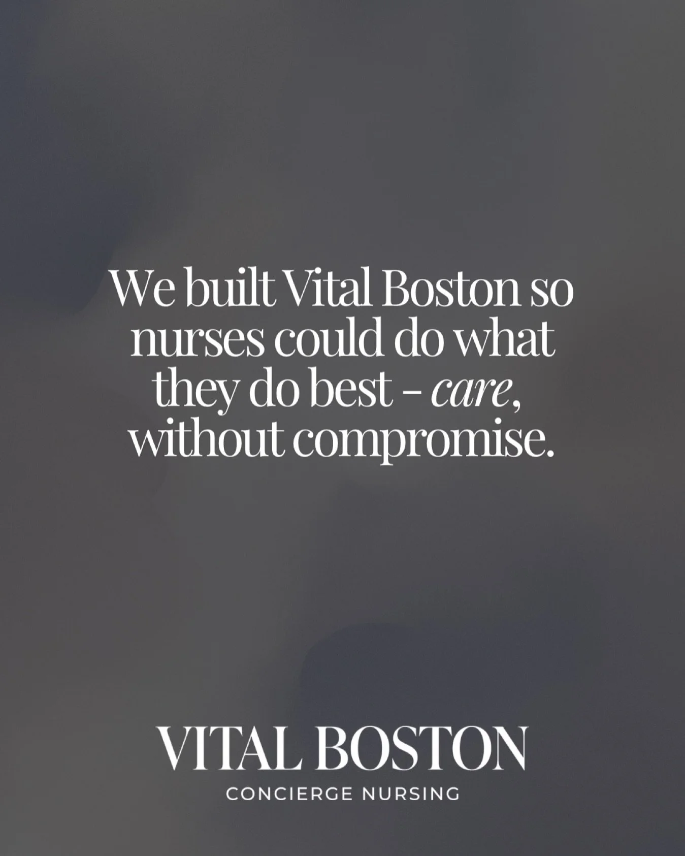 We created Vital Boston Concierge Nursing to redefine what quality care looks like. By focusing on one client at a time, we ensure every moment of care is intentional, professional, and personal.🌿 🫶

🩺Contact us today to learn how we can provide y