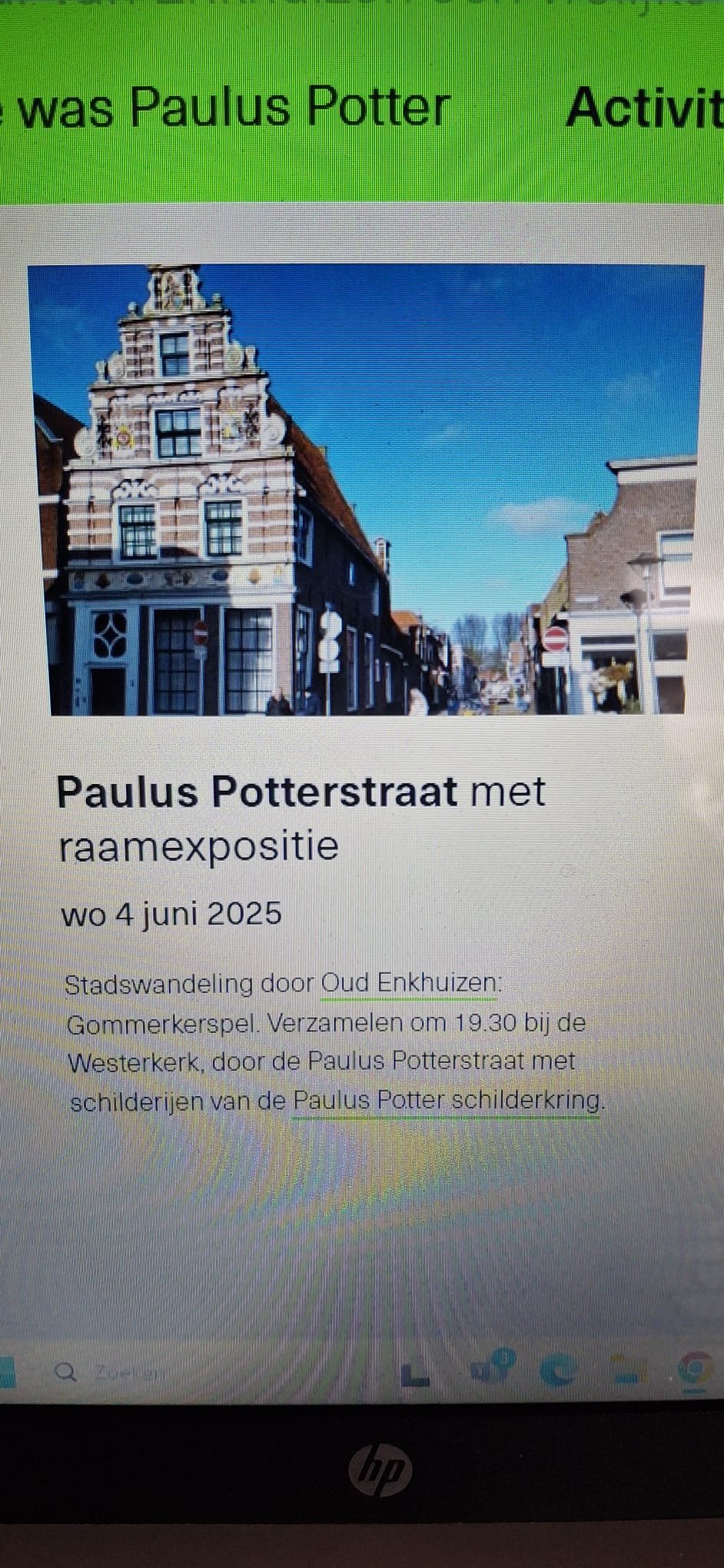 Raamexpositie Paulus Potterstraat