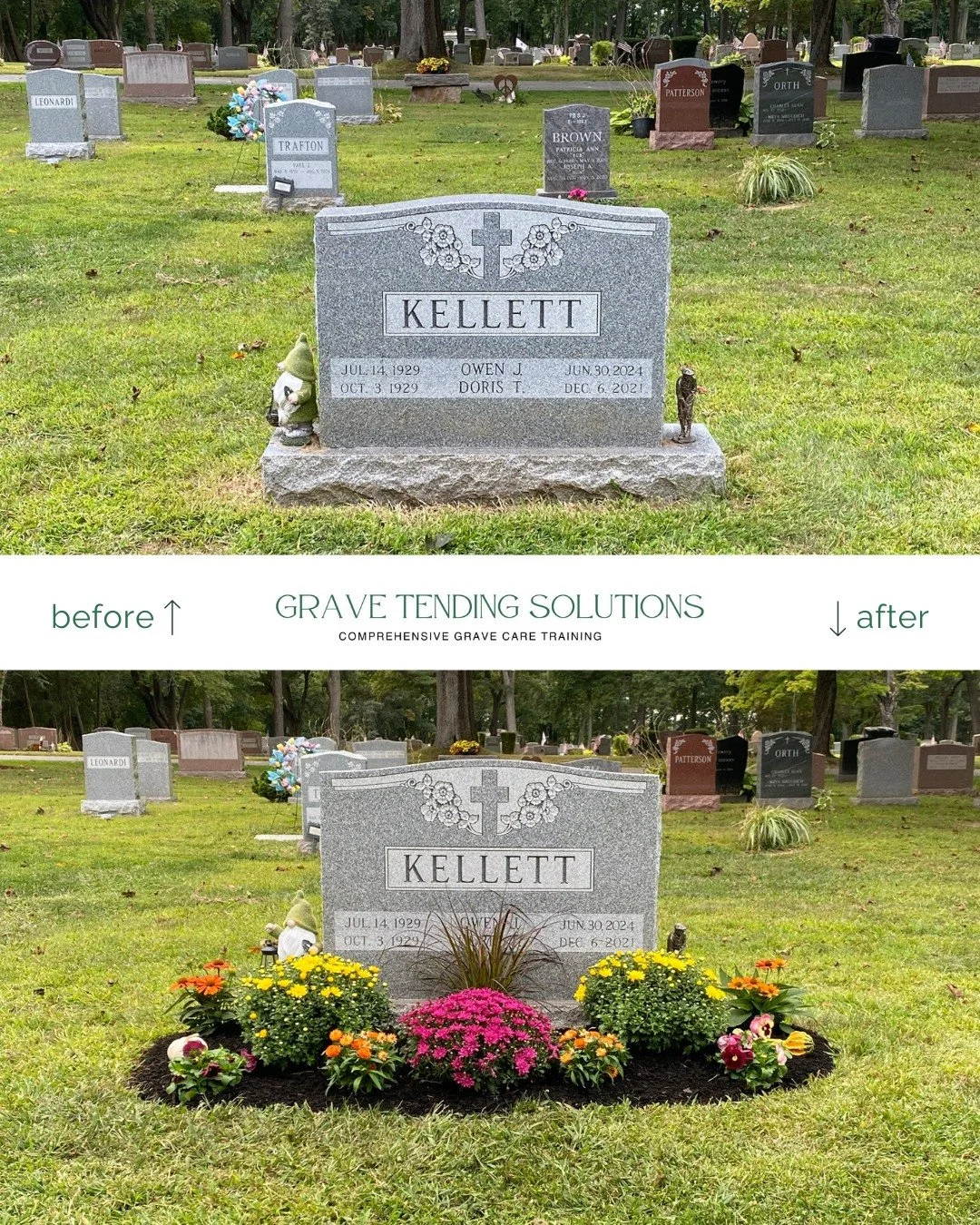 There&rsquo;s nothing more satisfying than seeing the transformation. All it takes is a single visit, and you can see the real impact of your work. ✨

Learn the techniques and start building your grave tending business today at the link in our bio!

