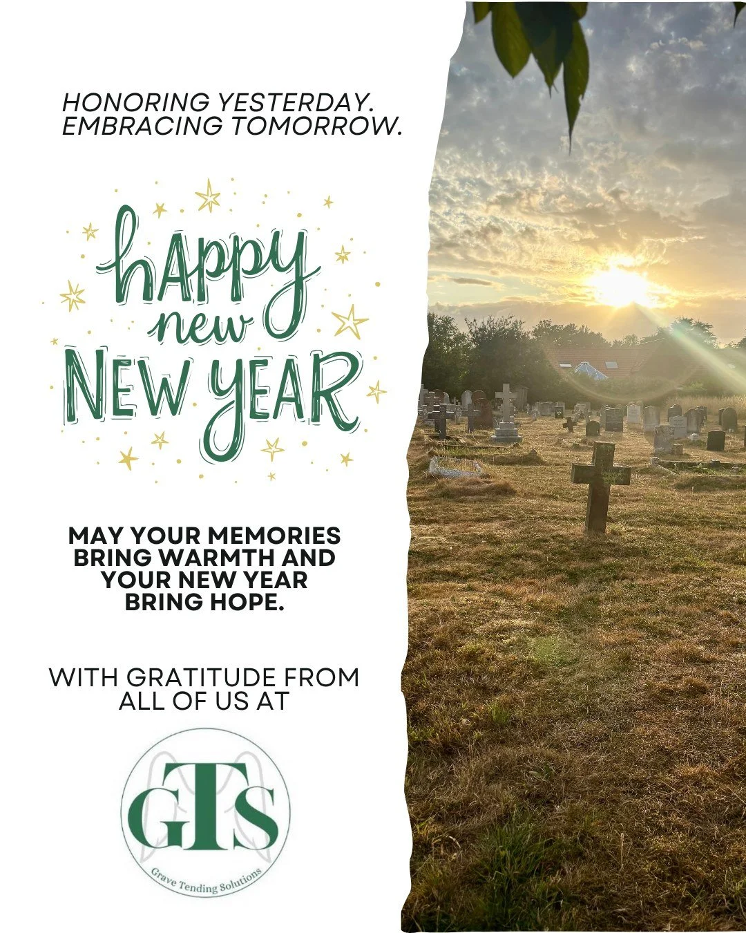Whether you&rsquo;re starting your own grave care business or honoring loved ones, here's to making 2026 your brightest year yet! ✨