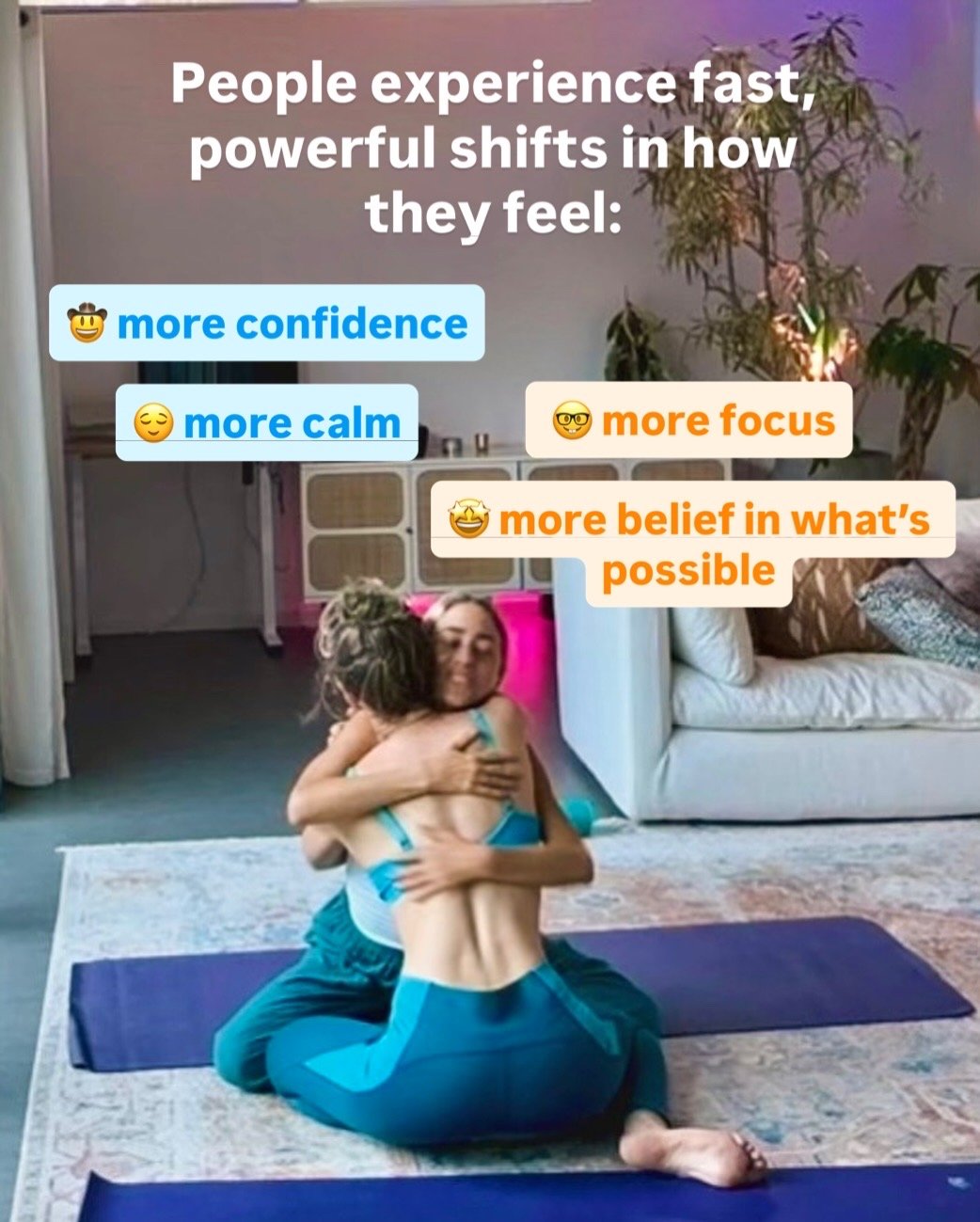 A woman with wavy hair stands on a balcony during sunset, looking to the camera with a serious expression. There are residential buildings and trees in the background.