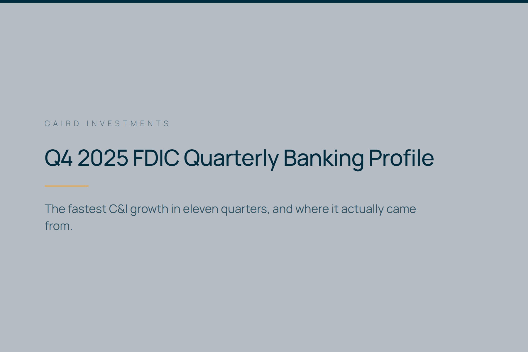 Q4 2025 FDIC Quarterly Banking Profile