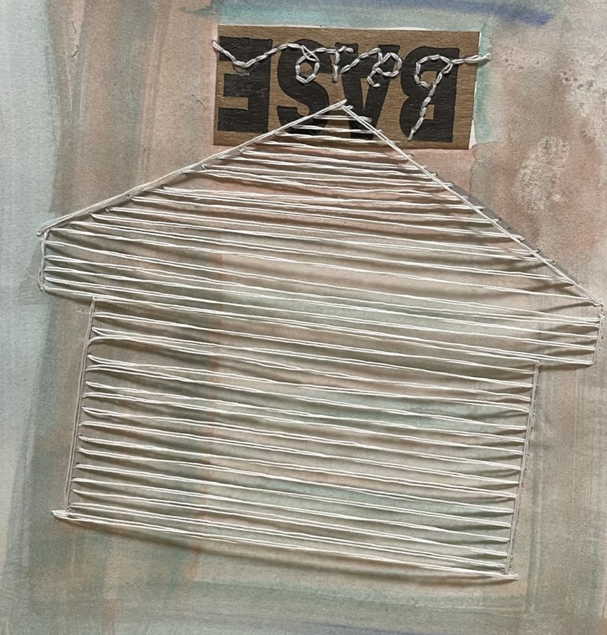 Home Base, 2023, Mixed Media, 4 x 4