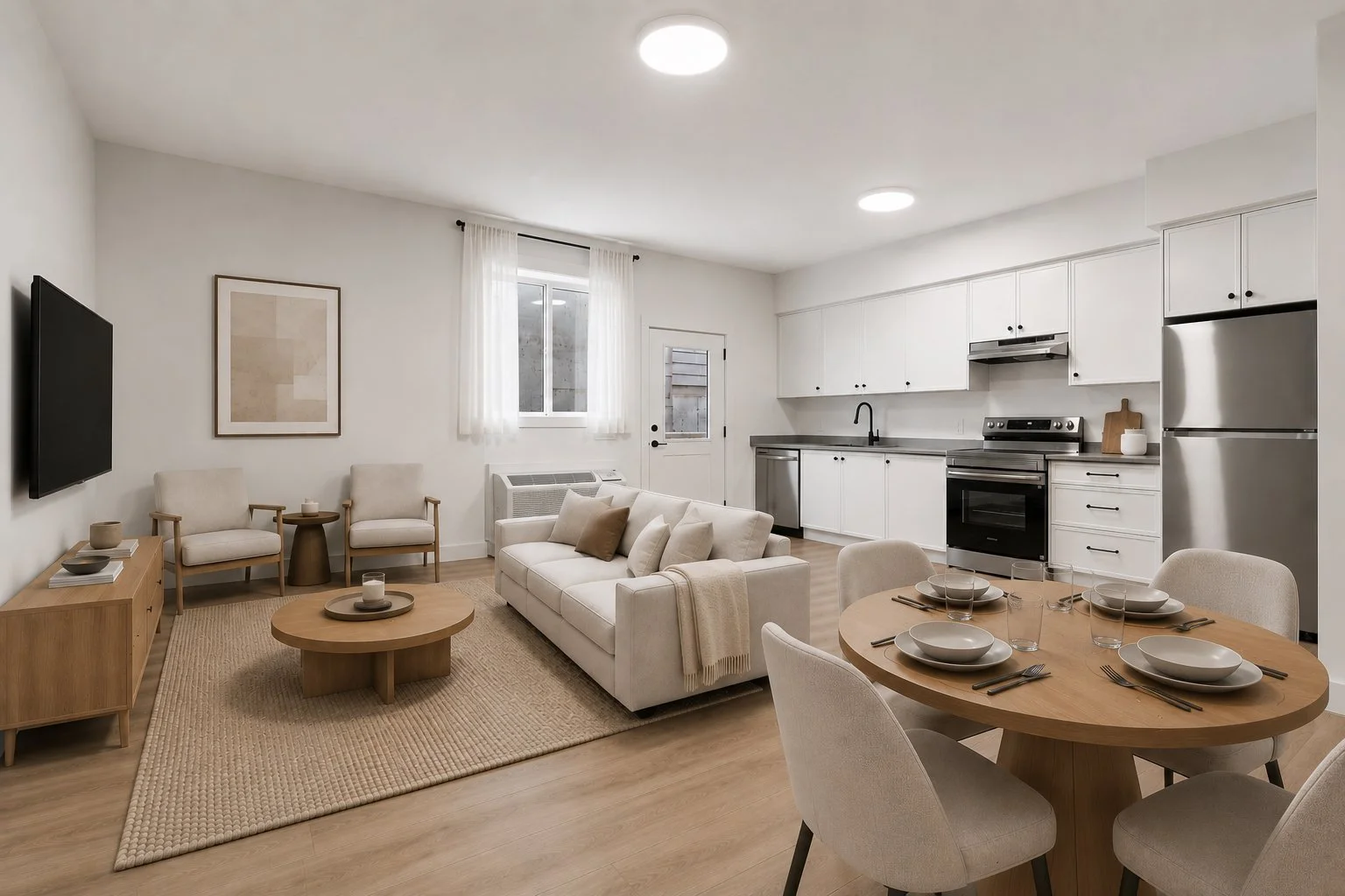 Suite Kitchen, Living, Dinning
