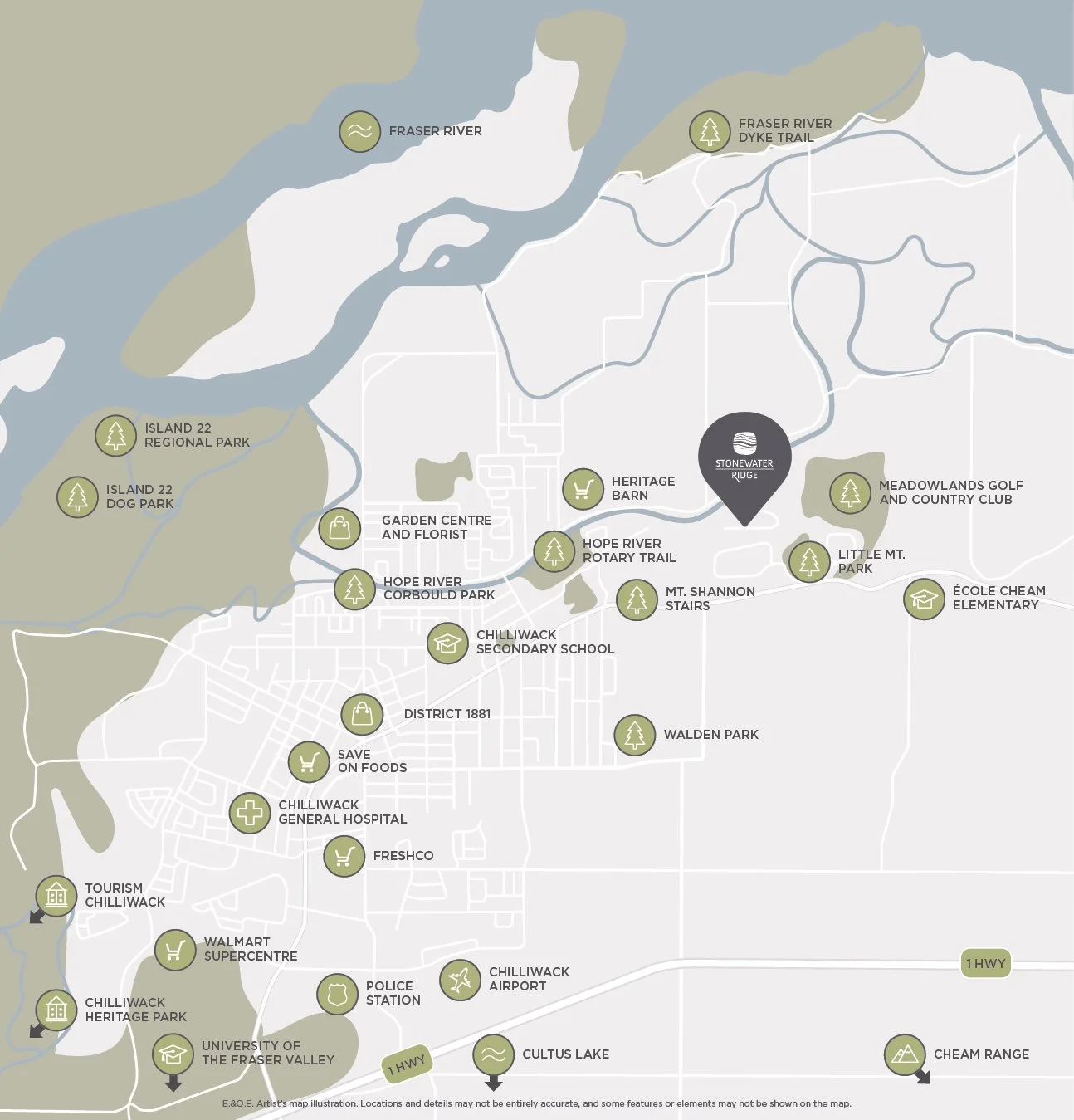 Find all the local amenities just minutes away, from Stonewater Ridge!