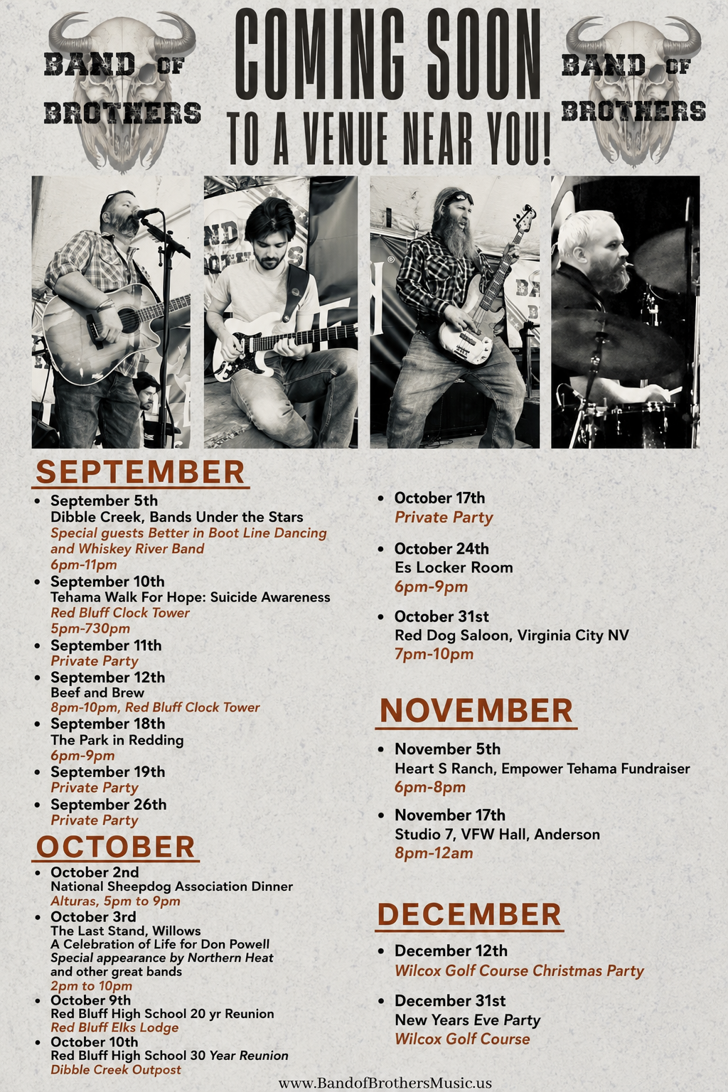 Upcoming Dates