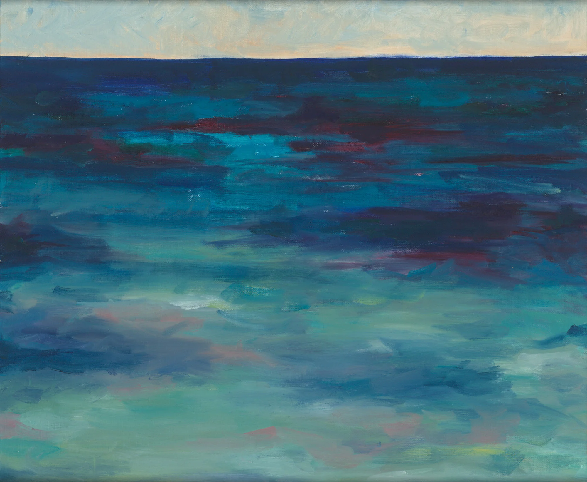 "Abstract ocean" - oil on canvas, framed (sold) 18x24"