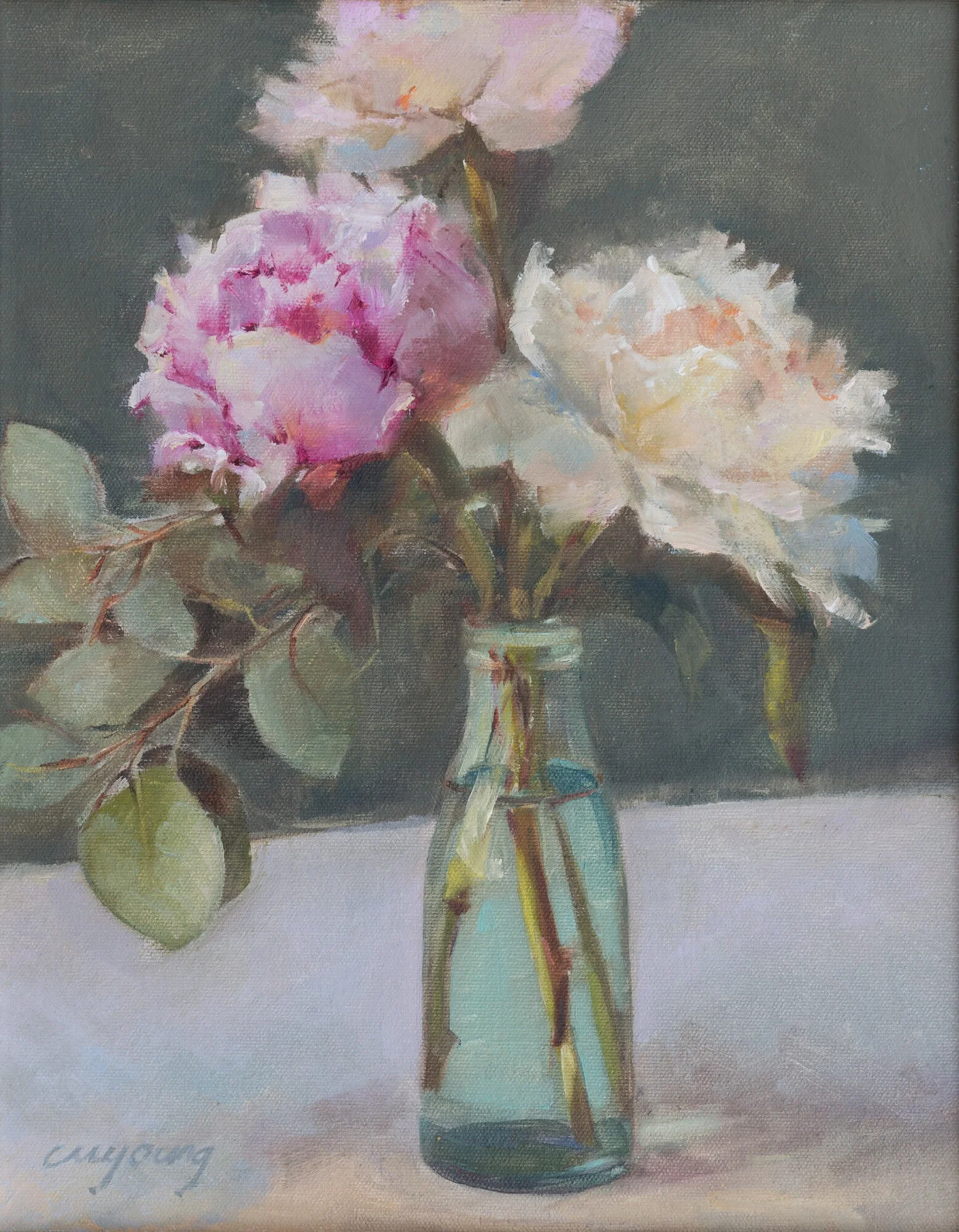 Monk’s Peonies - 12x16, oil on canvas (sold)
