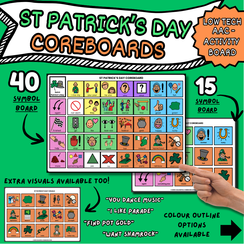 St Patrick's Day AAC Communication Board Cover.png
