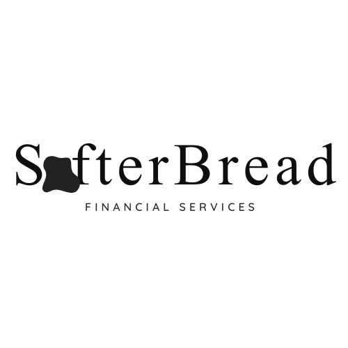 Logo for Softer Bread with a gray softer icon replacing the letter 'o' in 'Softer'.