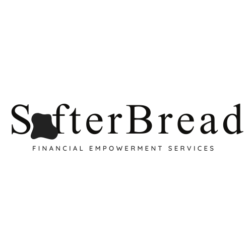 Logo for Softer Bread with a gray softer icon replacing the letter 'o' in 'Softer'.