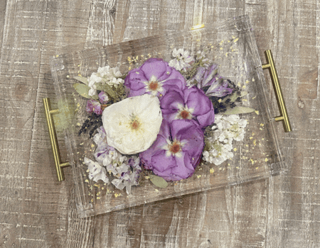 11"x14" Tray with preserved flowers