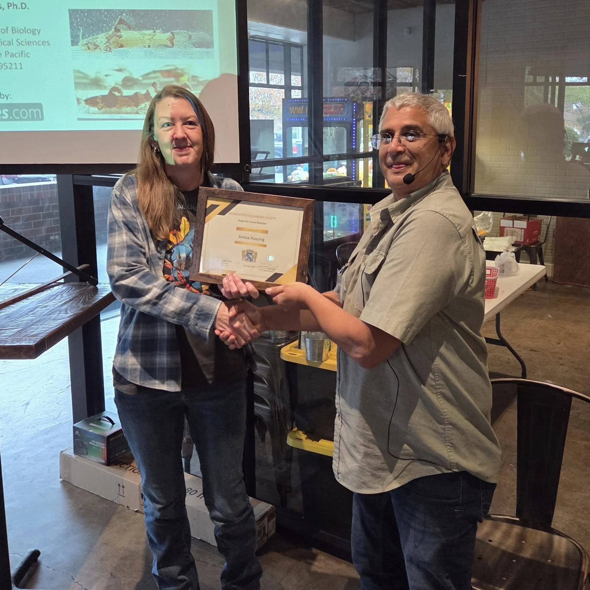 Amisa Hussing receiving BAP Award