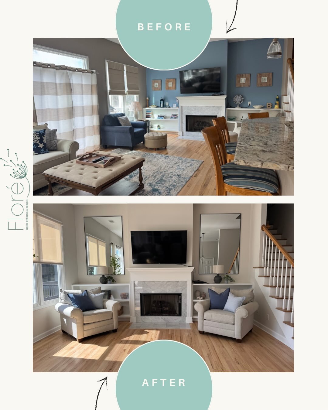 while many homes are sitting on the market this one didn&rsquo;t.  we staged the home, it received an offer in under 24 hours, was under contract in 3 days and closed in just over a month😌 

the right staging wins every time.  ready to stand out?!

