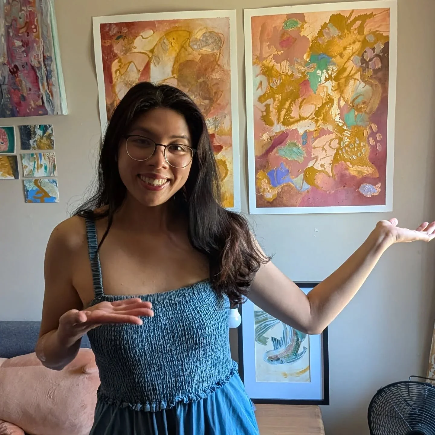 Trying to work the algorithm by showing my face 😂

If you want to see my journey on making my art dreams come true and always showing up, no matter how imperfectly then please follow 🥰

P.S. I finally got the colours showing up right for my availab