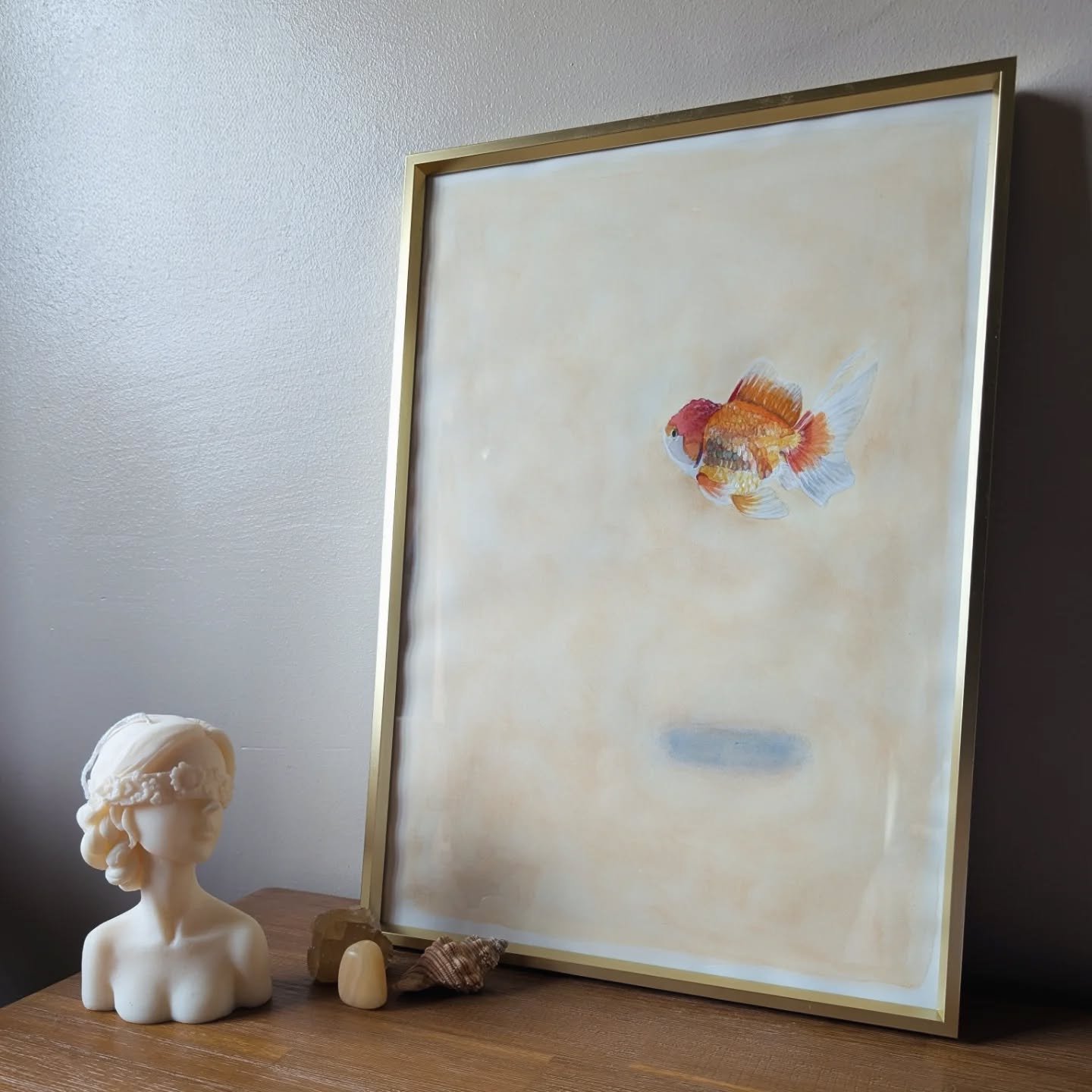I wanted this piece to hold its own from a distance and reveal it's magic up close. Little subtle shimmers and warmth. Quiet, yet delightful and alive.

Returning to watercolour has been a full circle moment as it was the medium that got me back into