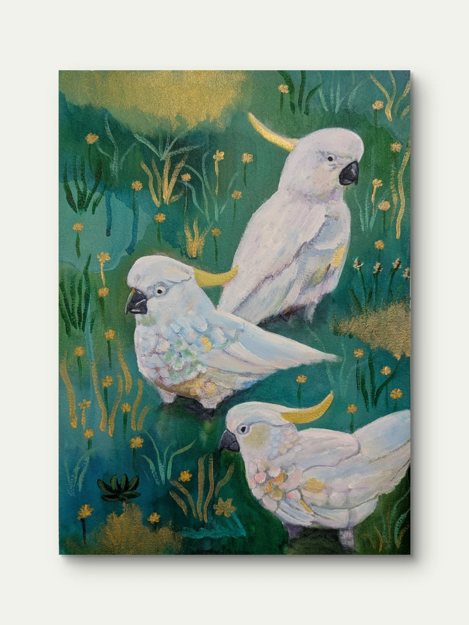 Three Curious Cockatoos, 2025