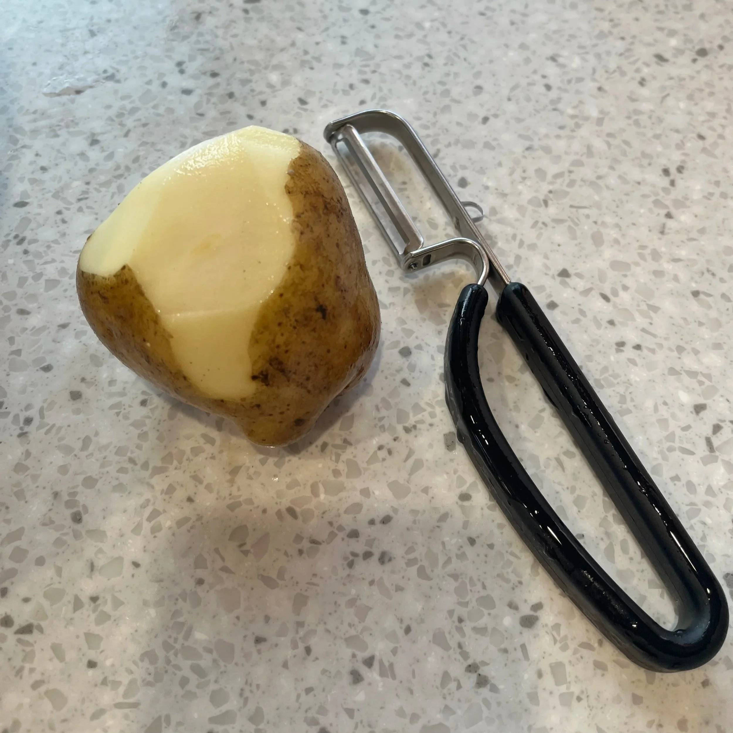 Peel potatoes