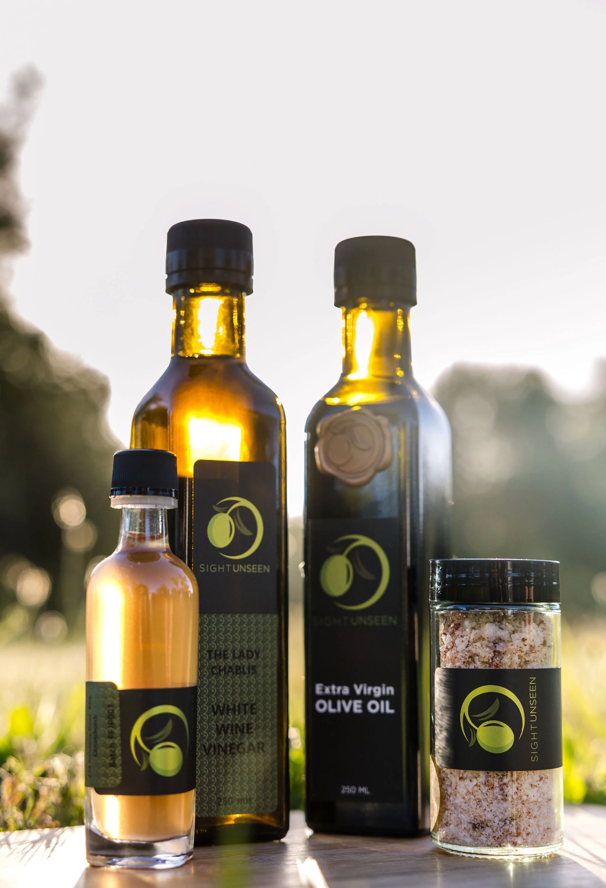 Chardonnay Vinegar, Olive Brine, Flavoured salts