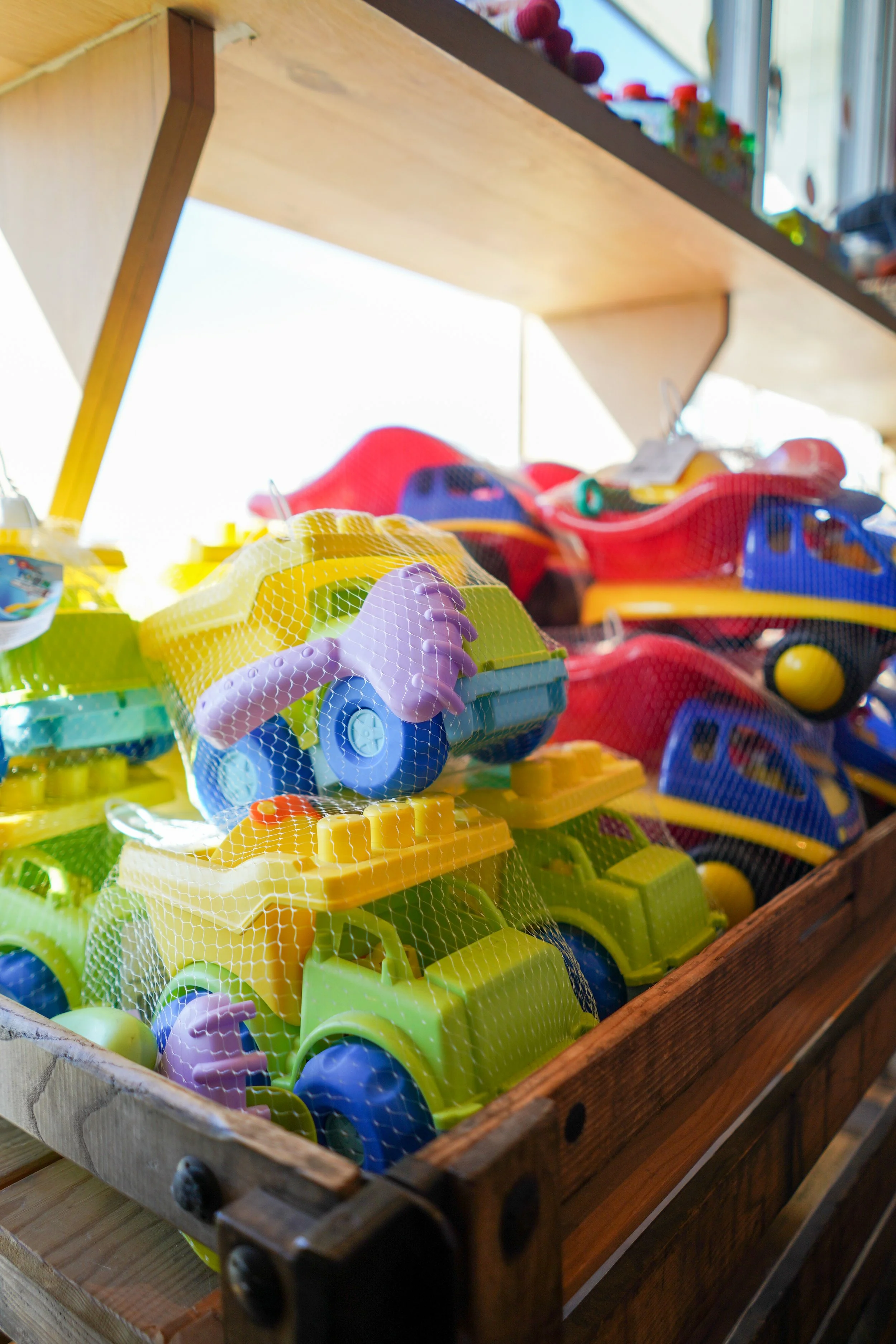 kid's toys are available inside the general store 