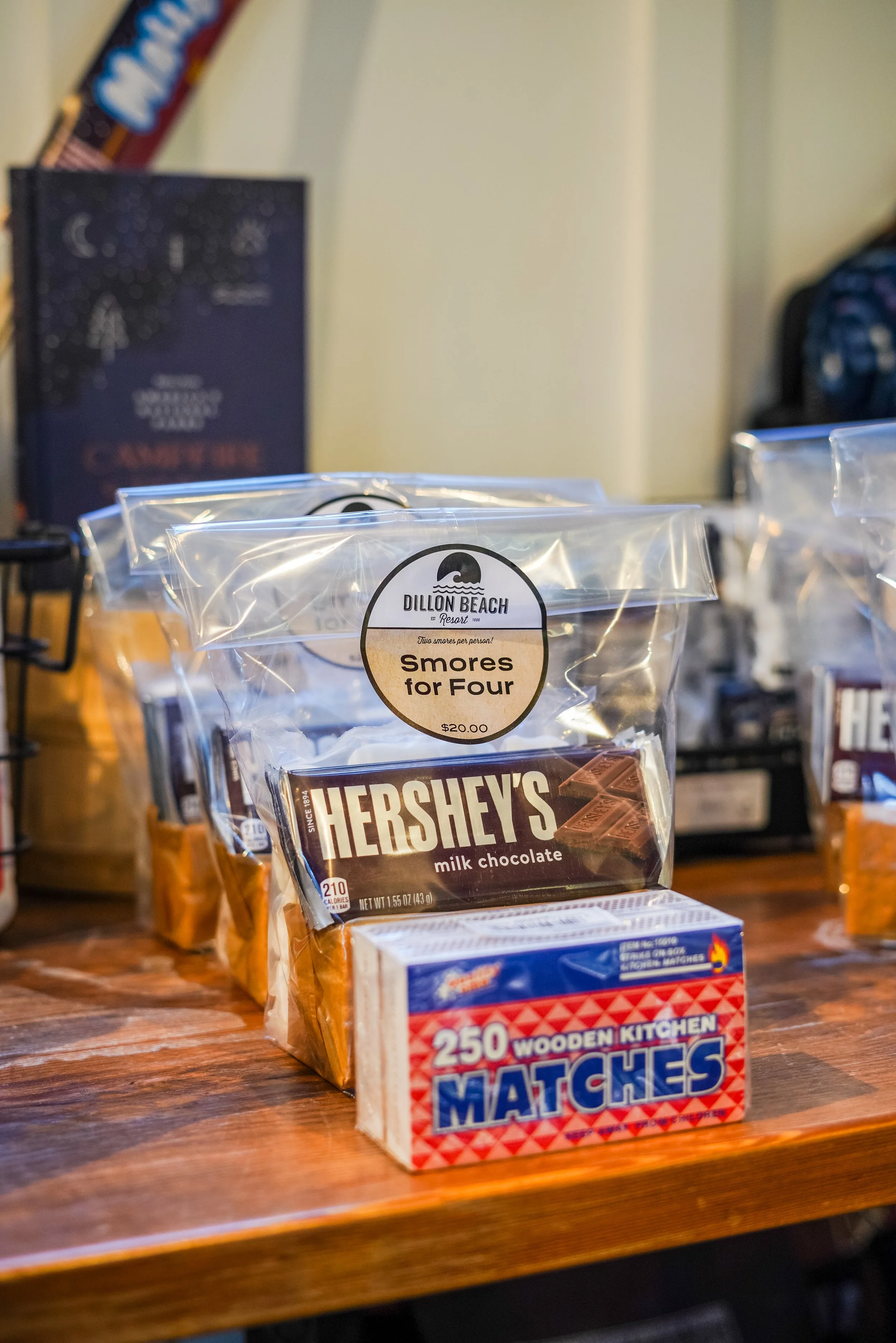 S'more kit and the fire pits down at Dillon Beach at the general store 