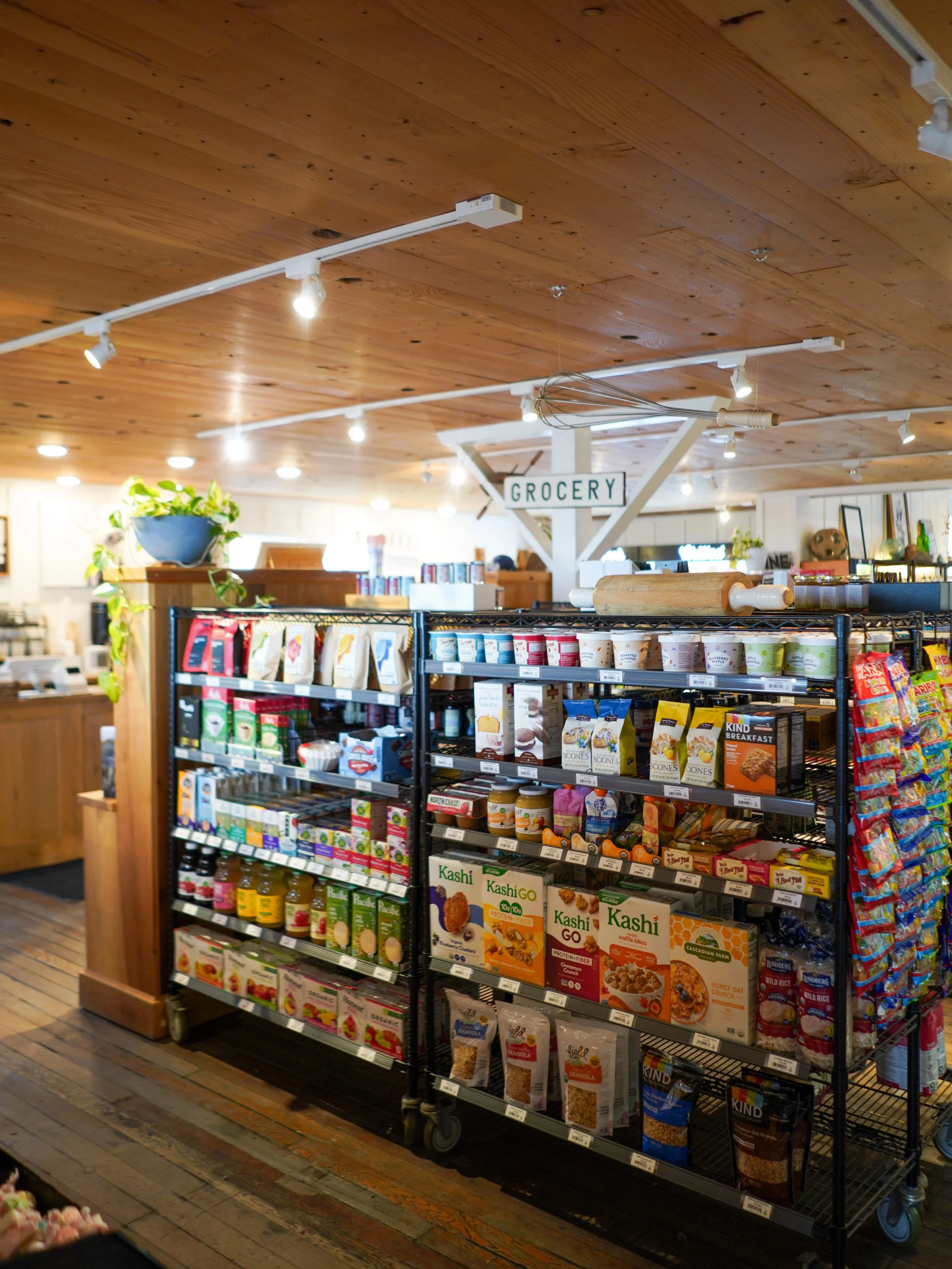 Grocery products and household goods at the general store 