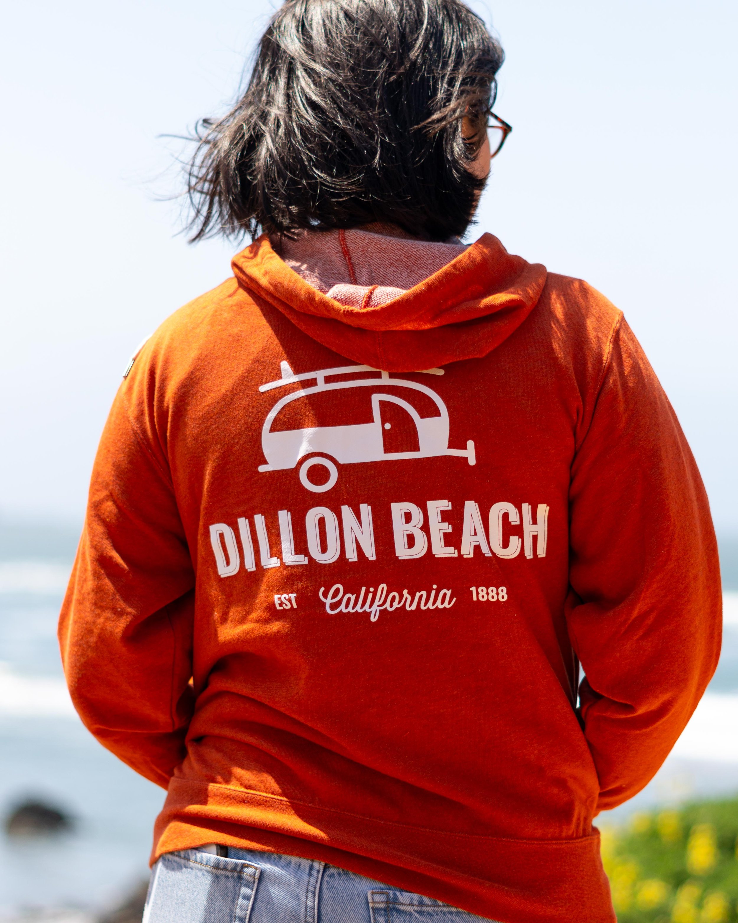Dillon Beach Resort: Burnt-Orange Zip-Up Apparel