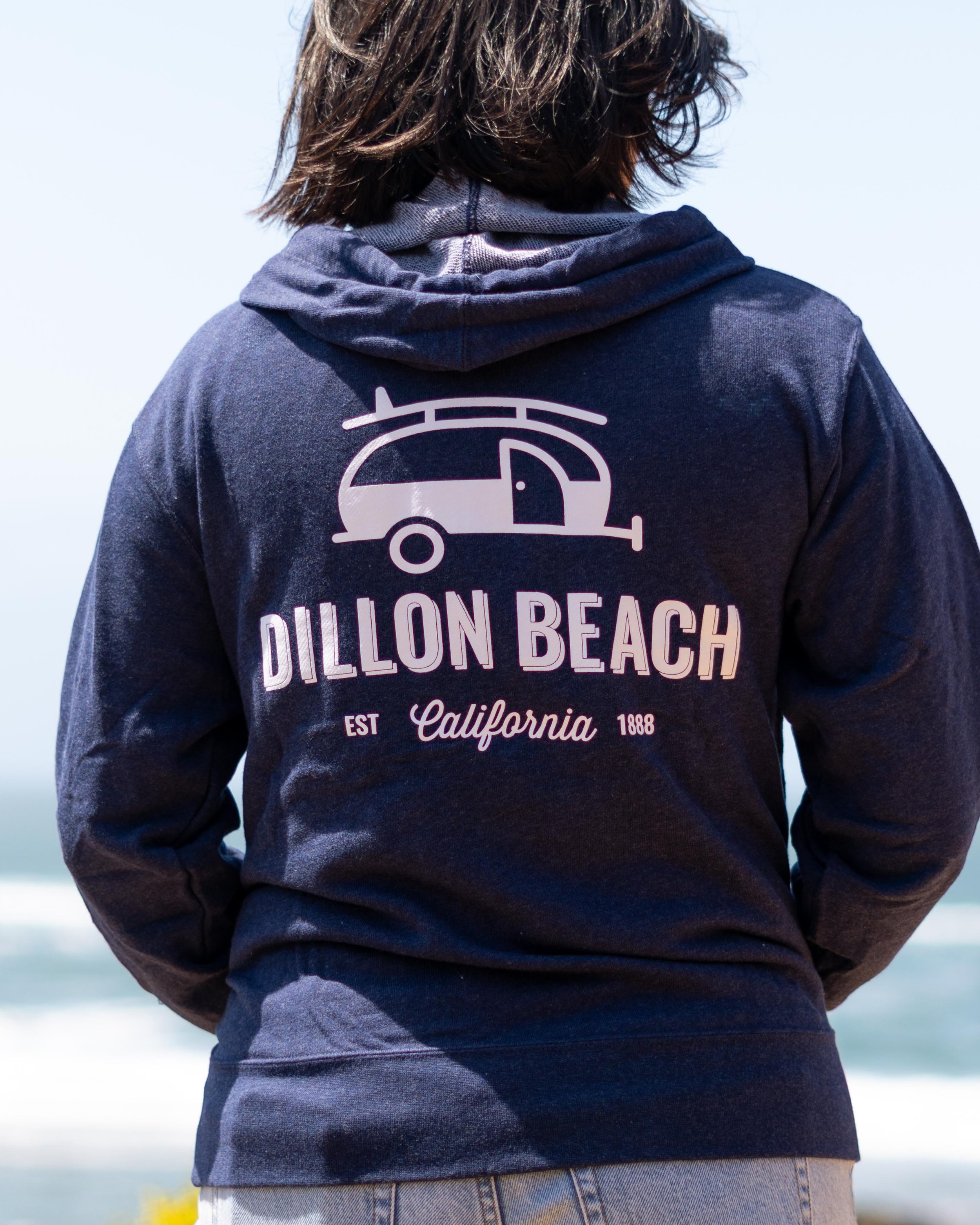 Dillon Beach Resort: Navy Zip-Up Apparel