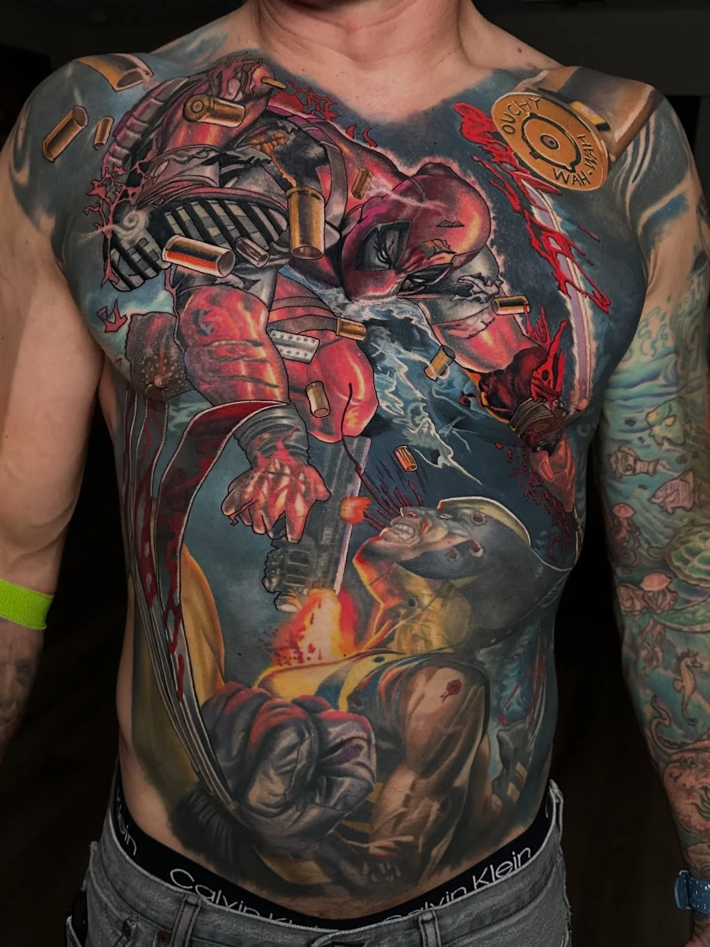 Wolverine vs Deadpool 

Done using @inkmachines @intenzetattooink @kwadron @fraktaltattoosolutions @h2oceanproteam @tattooarmourpro @mdwipeoutz @gorillaglove 

#tattoo #explore #wolverinevsdeadpool