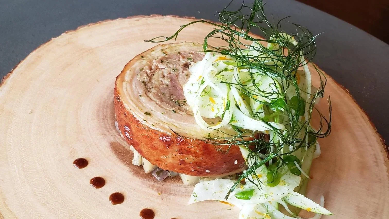 Porchetta‑Style Pork Tenderloin with Apple–Fennel Agrodolce &amp; Crispy Sage