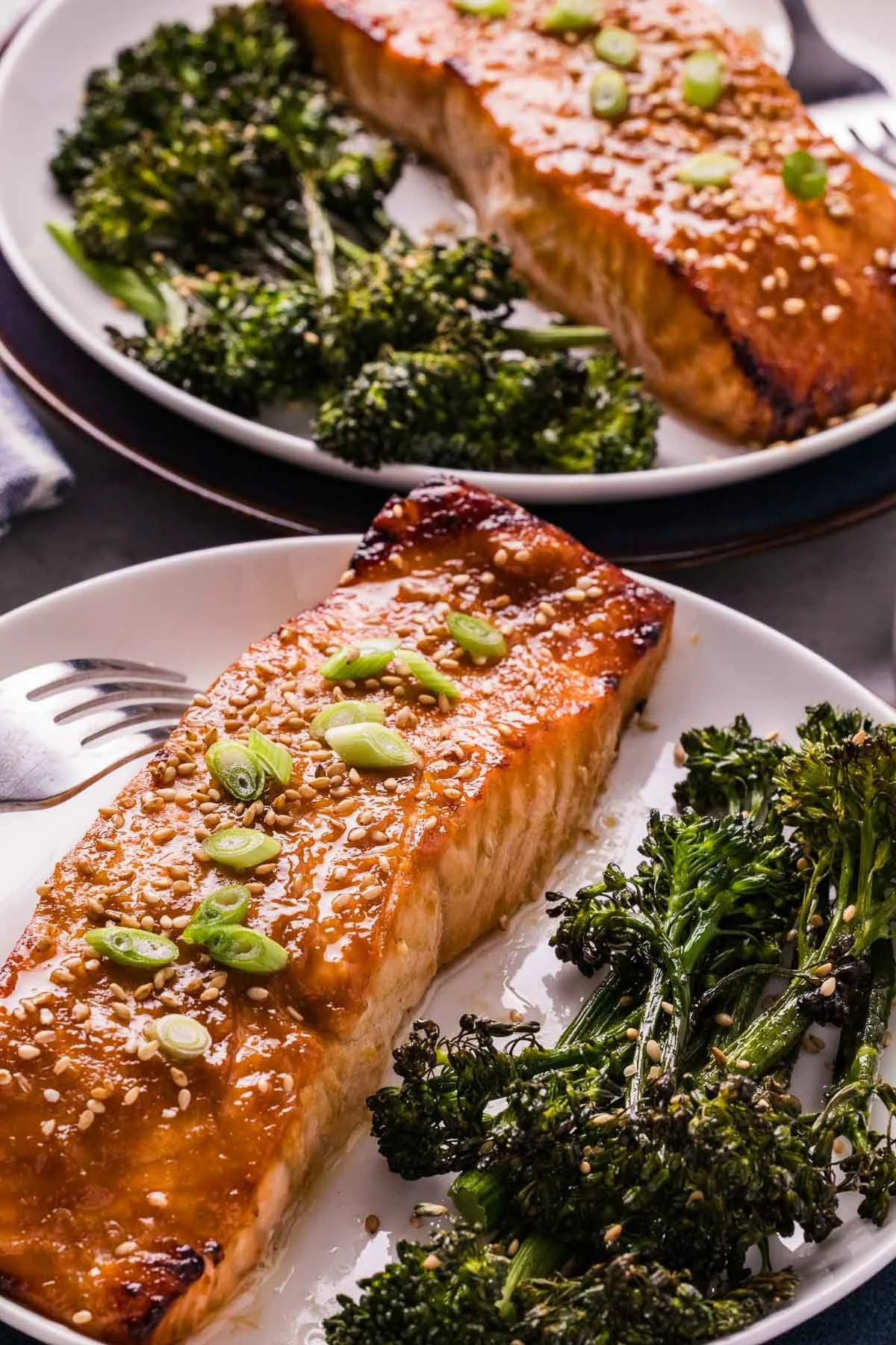Miso‑Butter Salmon with Ginger Coconut Purée &amp; Charred Broccolini&nbsp;