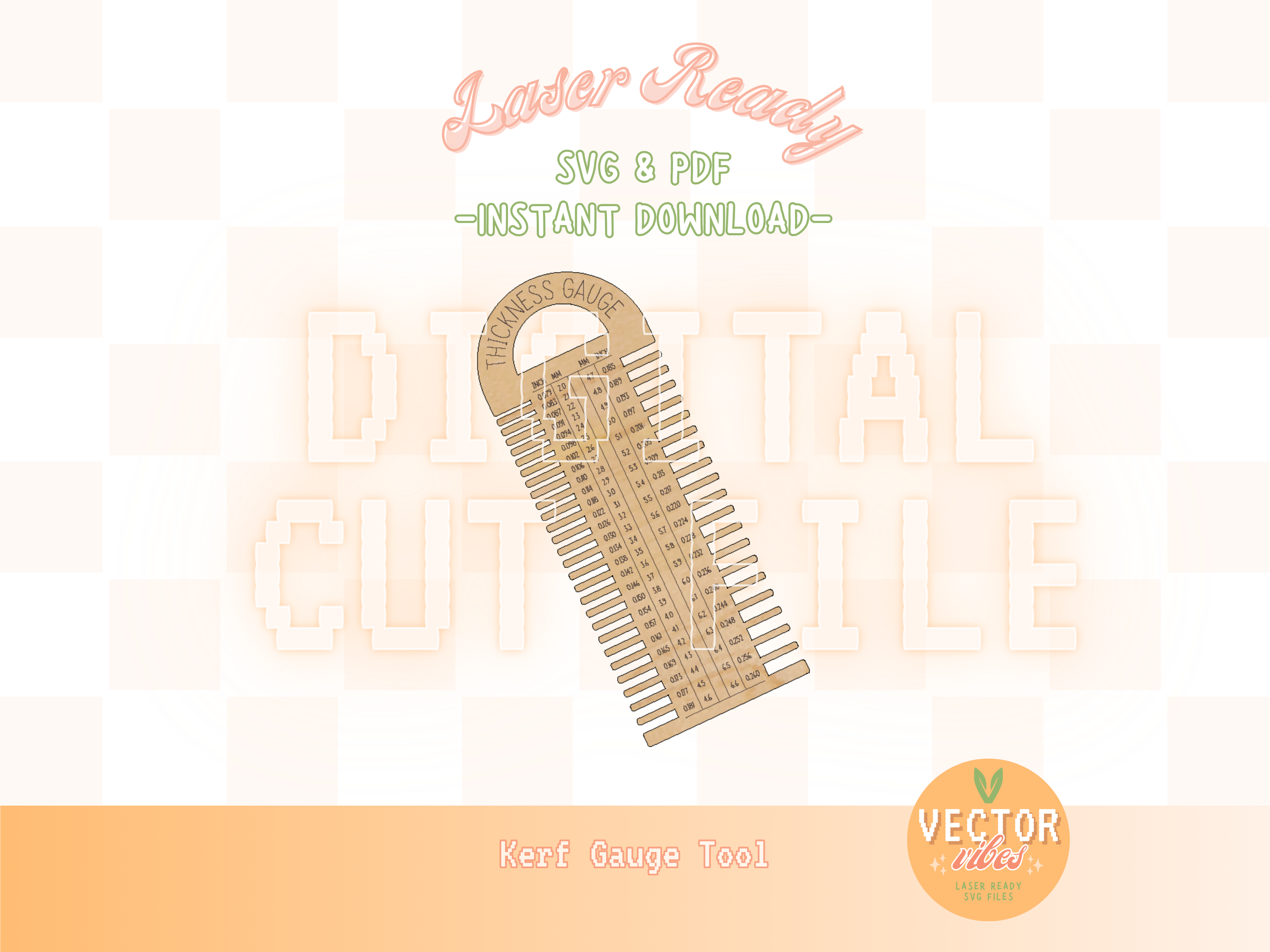 Free Kerf Gauge & Material Thickness Tool (SVG Download) + Ultimate Kerf Guide