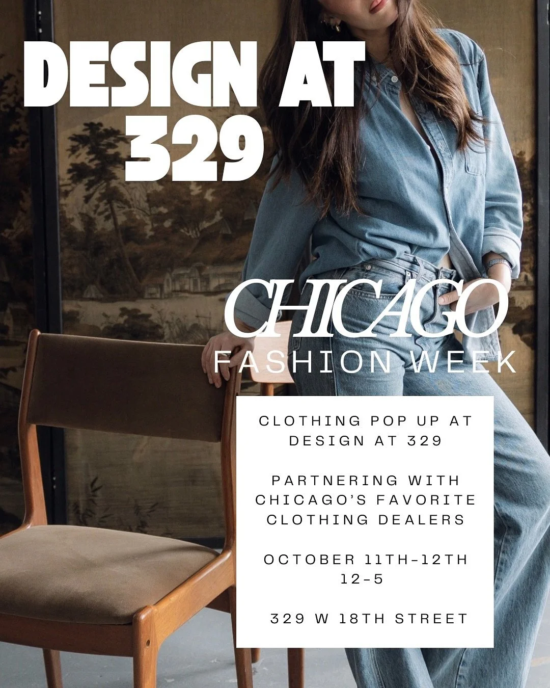 In good fashion we are hosting a design and clothing pop up for @thechicagofashionweek at the warehouse! We have partnered up with local Chicago clothing dealers for this special weekend. Shop your favorites this weekend from 12-5 Saturday and Sunday