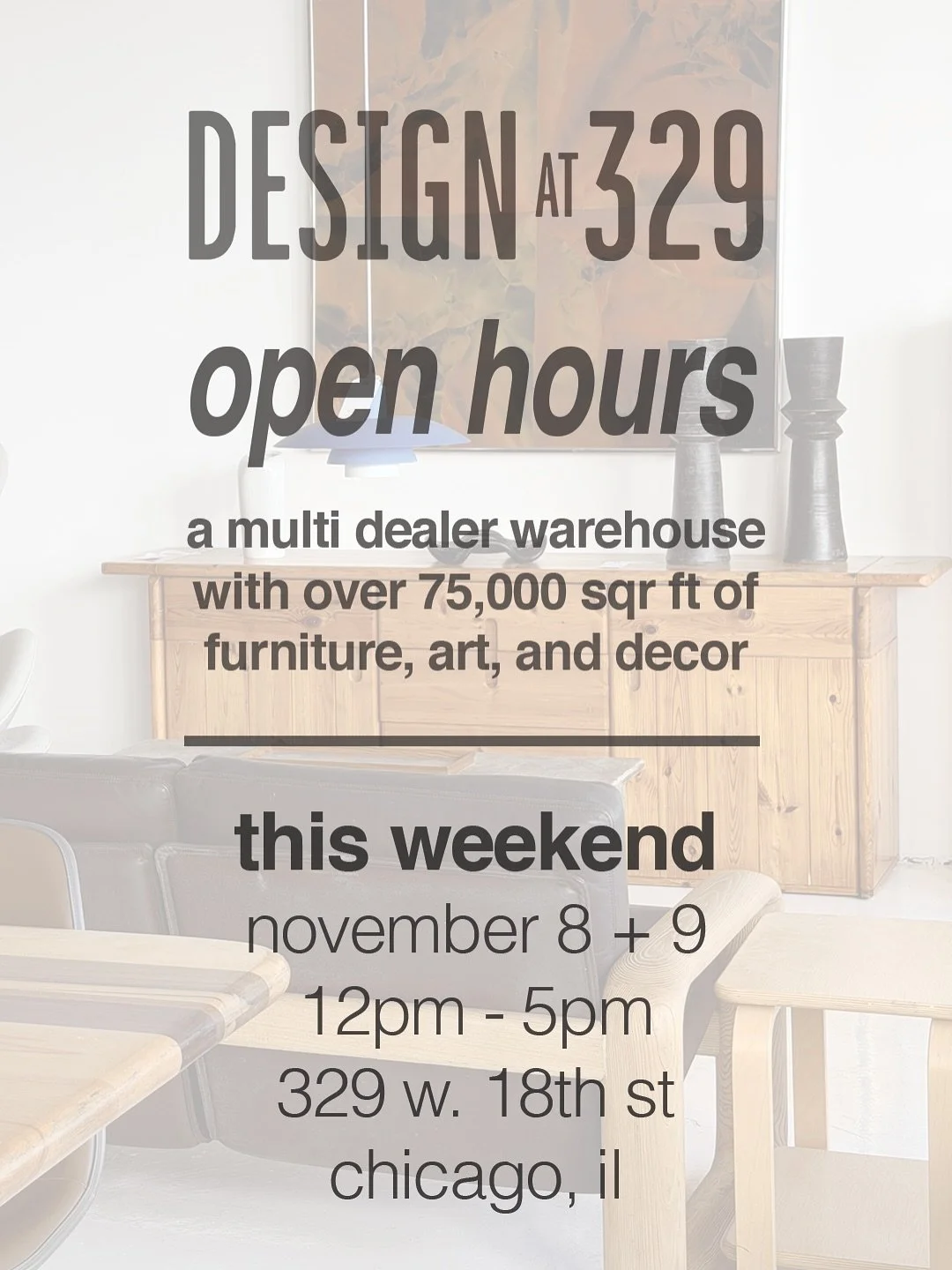 November open hours start this weekend! You know where to find us 329 w 18th street from 12-5! Excited to see you soon.