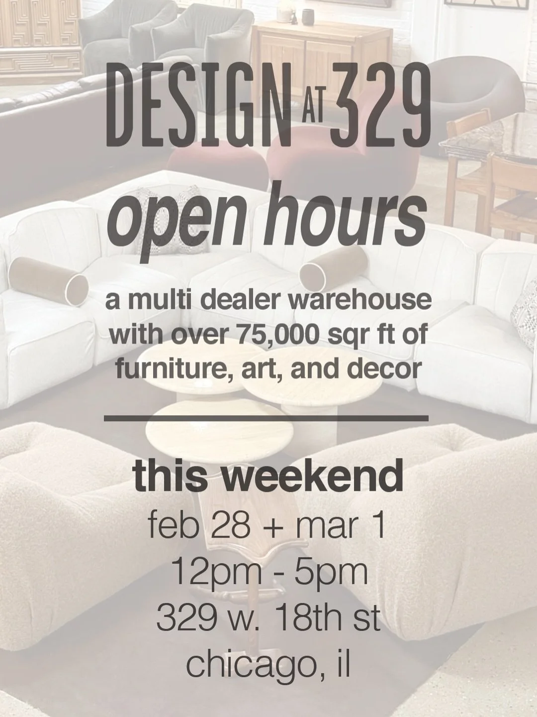 THIS WEEKEND! DOORS OPEN AT 12. 

329 w 18th street.