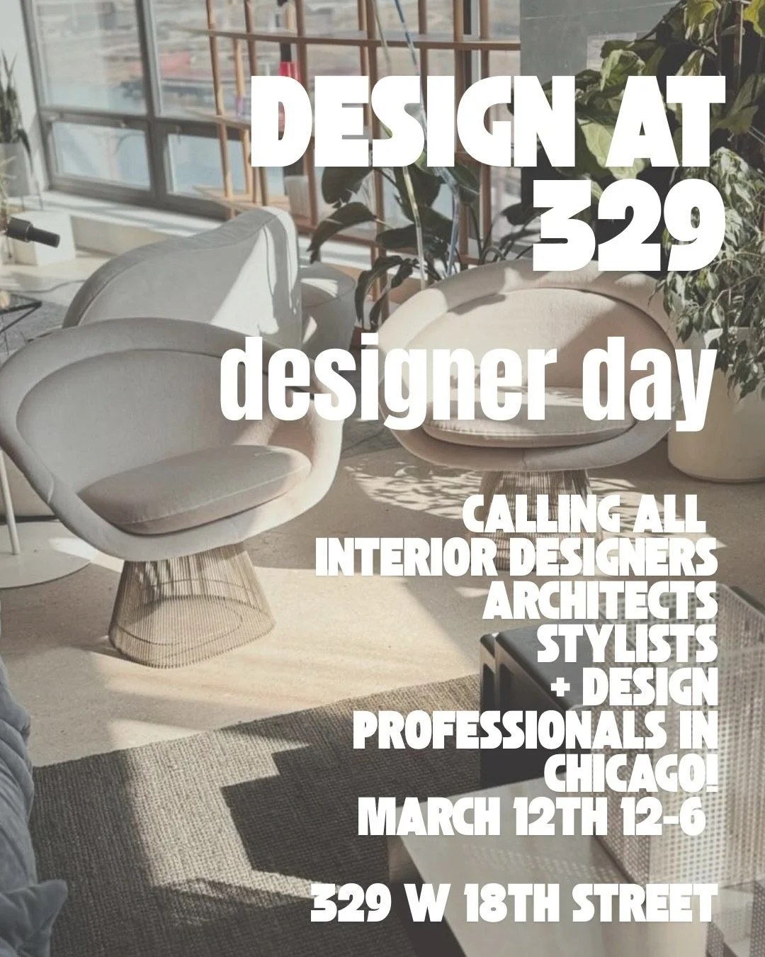 This Thursday! Looking forward to having our fellow design friends all in one place. March 12th from 12-6 find us at 329 w 18th street.

RSVP IN BIO.
