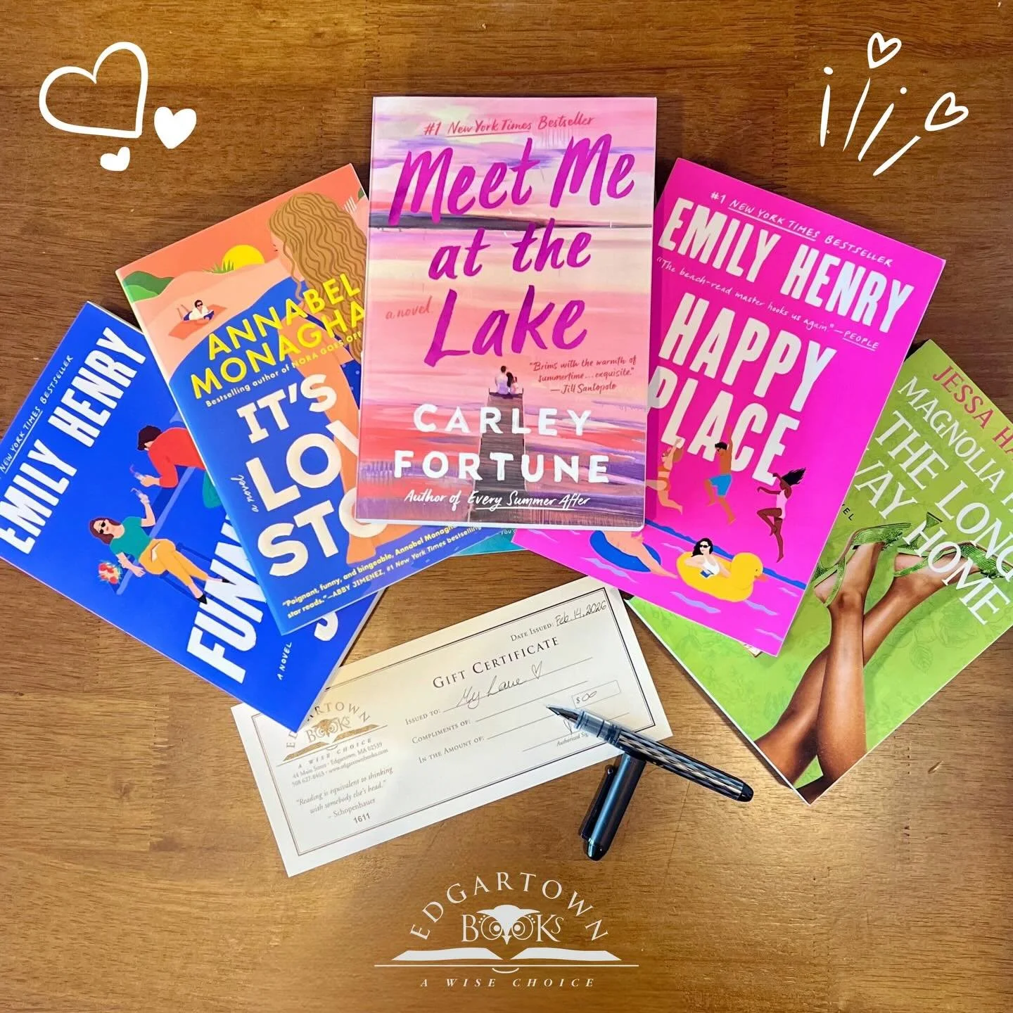 A love story that lasts longer than flowers 📖💘Edgartown Books gift cards available for your Valentine 💌