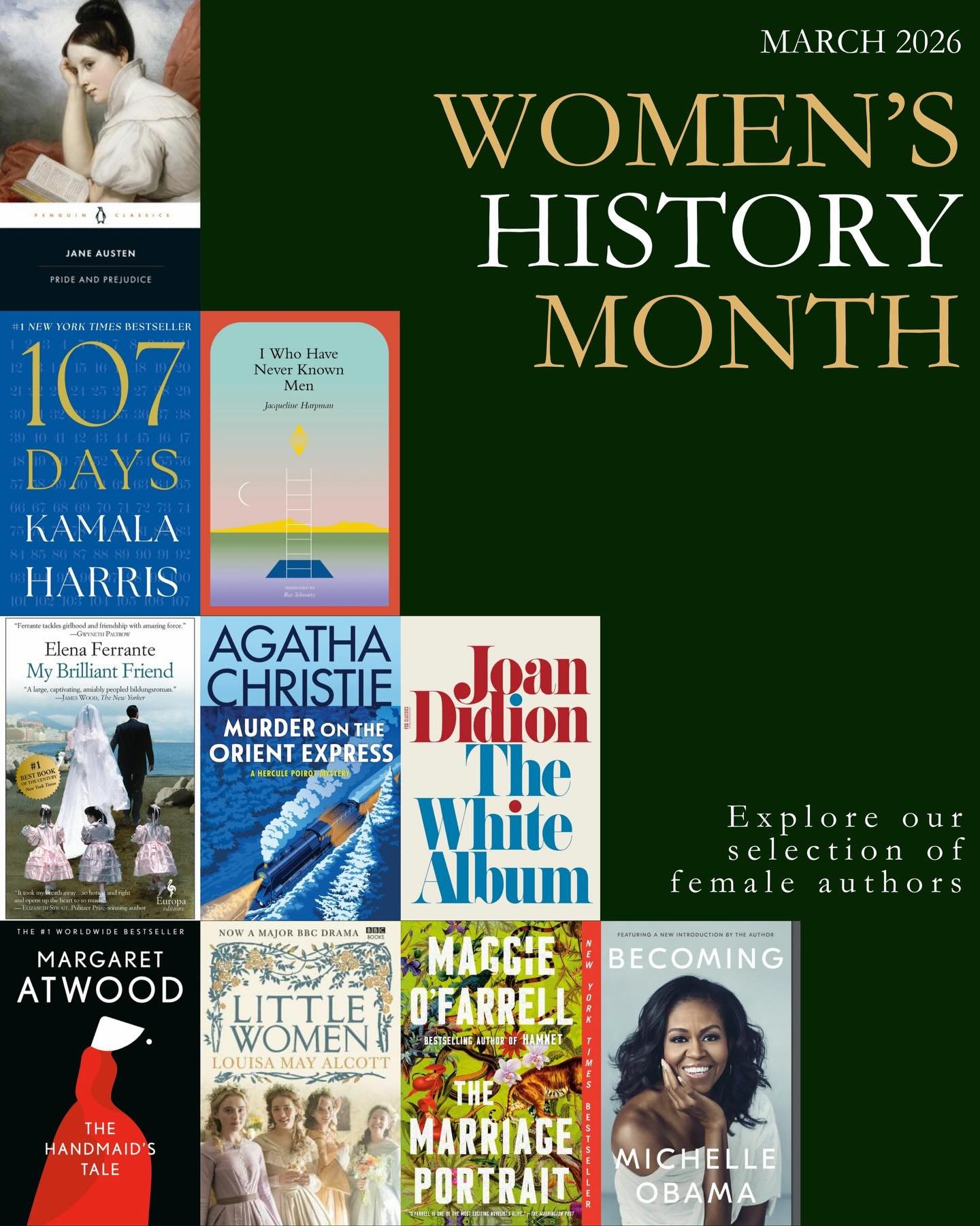 Here&rsquo;s to the women who write our favorite stories 📚✨ Celebrating female authors &mdash; near and far &mdash; all month long.