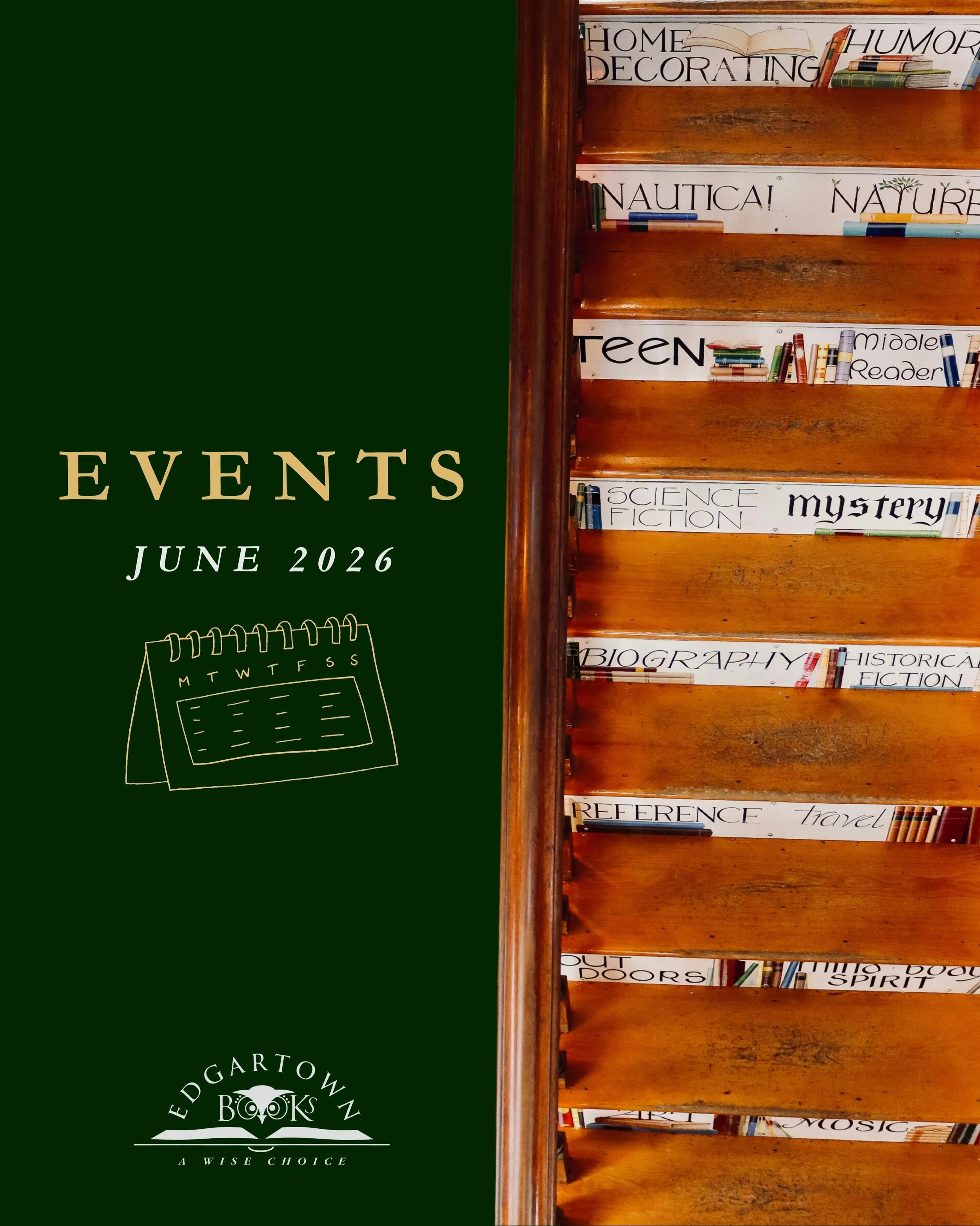 Hello, June ☀️📚 A month filled with author signings, great books, and plenty of reasons to stop by the bookstore. Join us as we kick off the season with a lineup of wonderful writers and events. We can&rsquo;t wait to see you there!