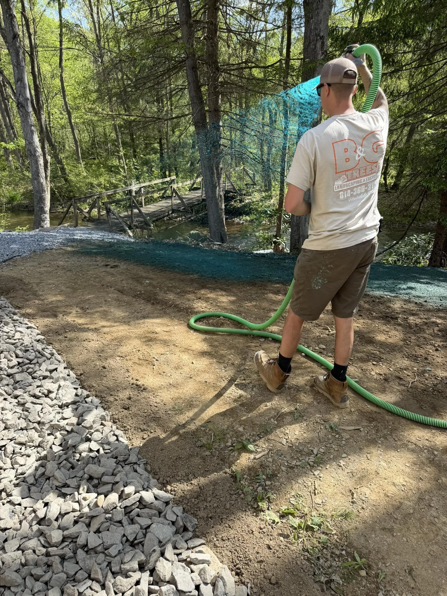 hydroseeding in action