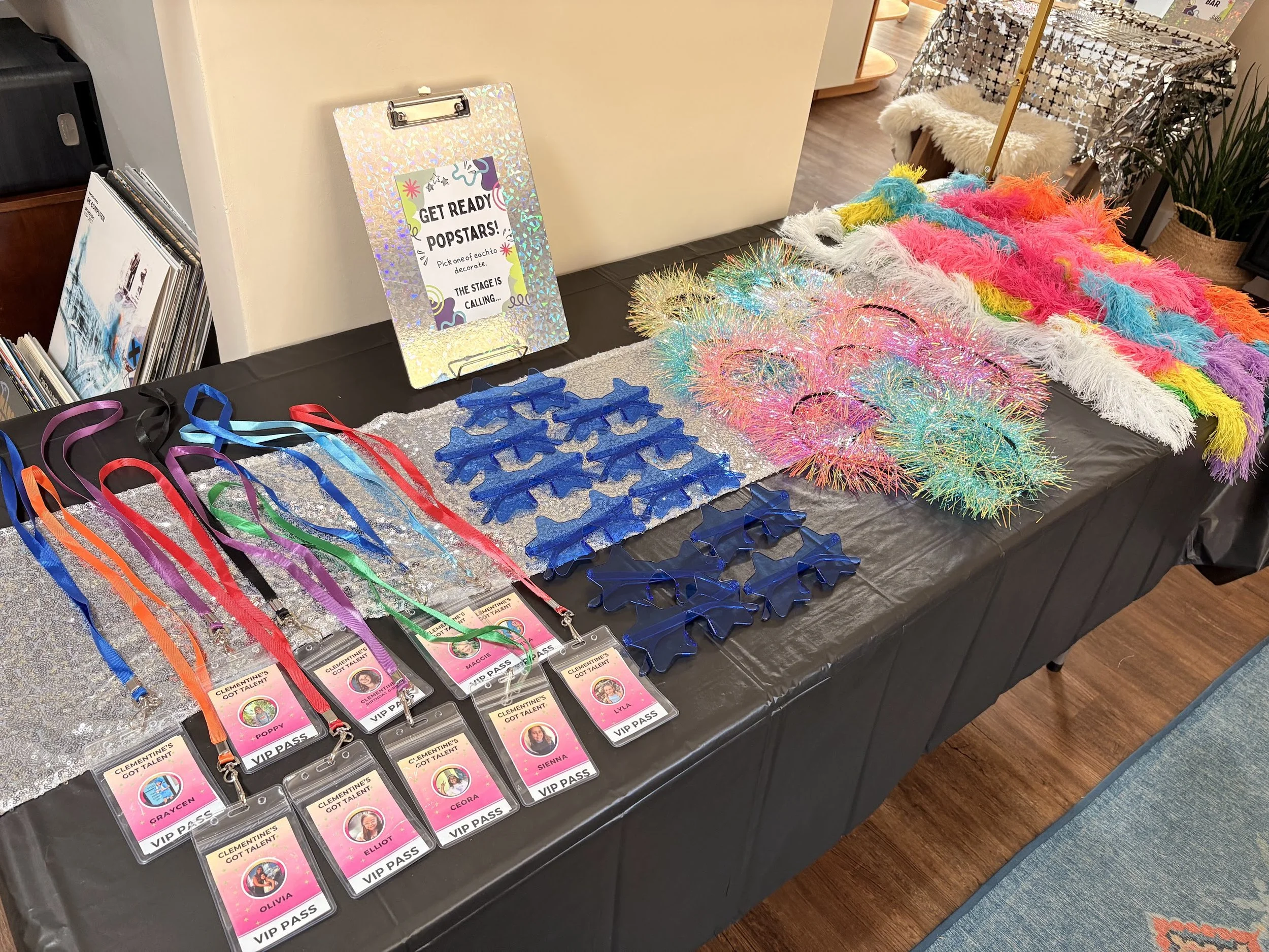A display of a tween girl party supplies.