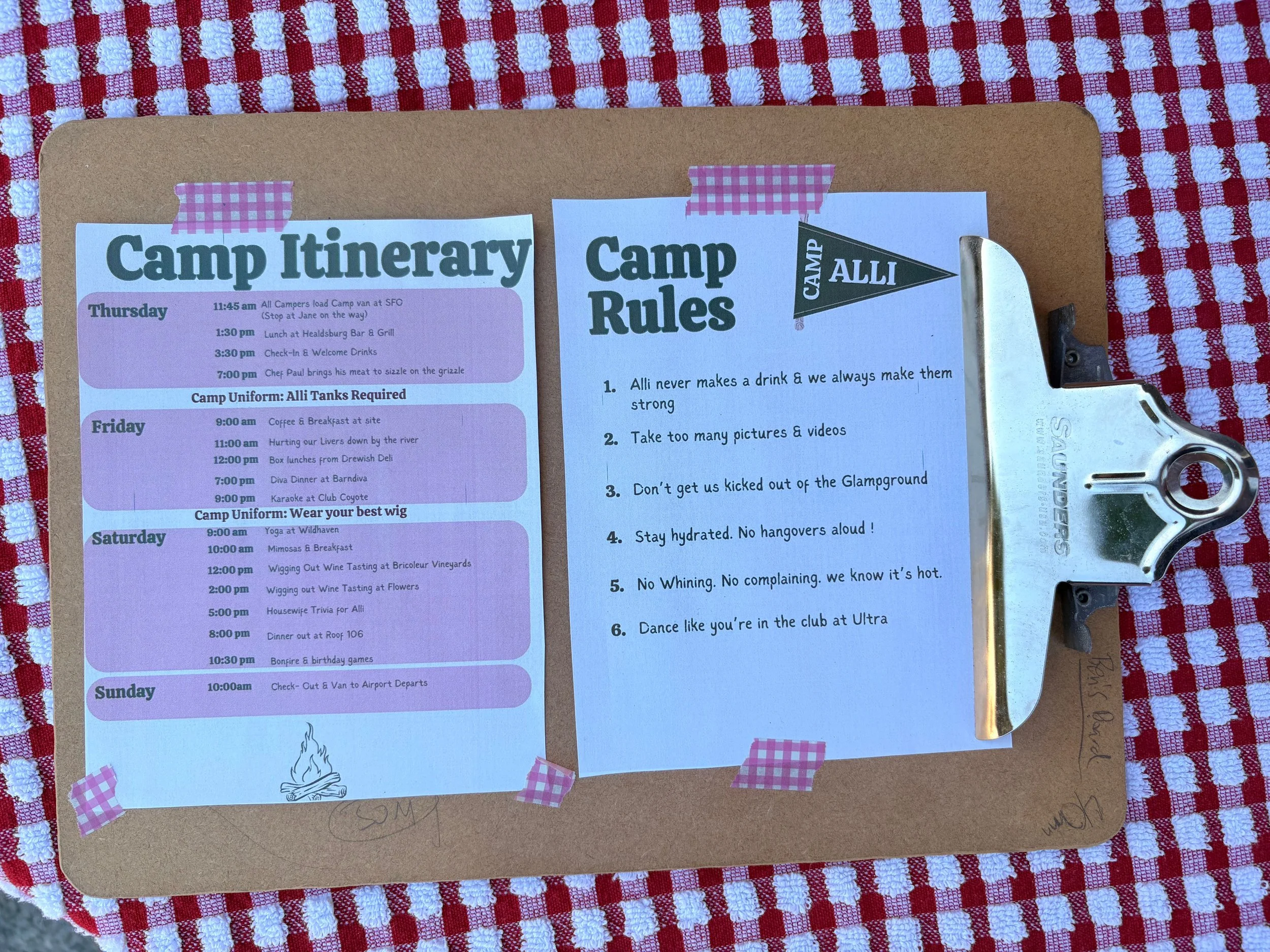 Healdsburg Bachelorette Party