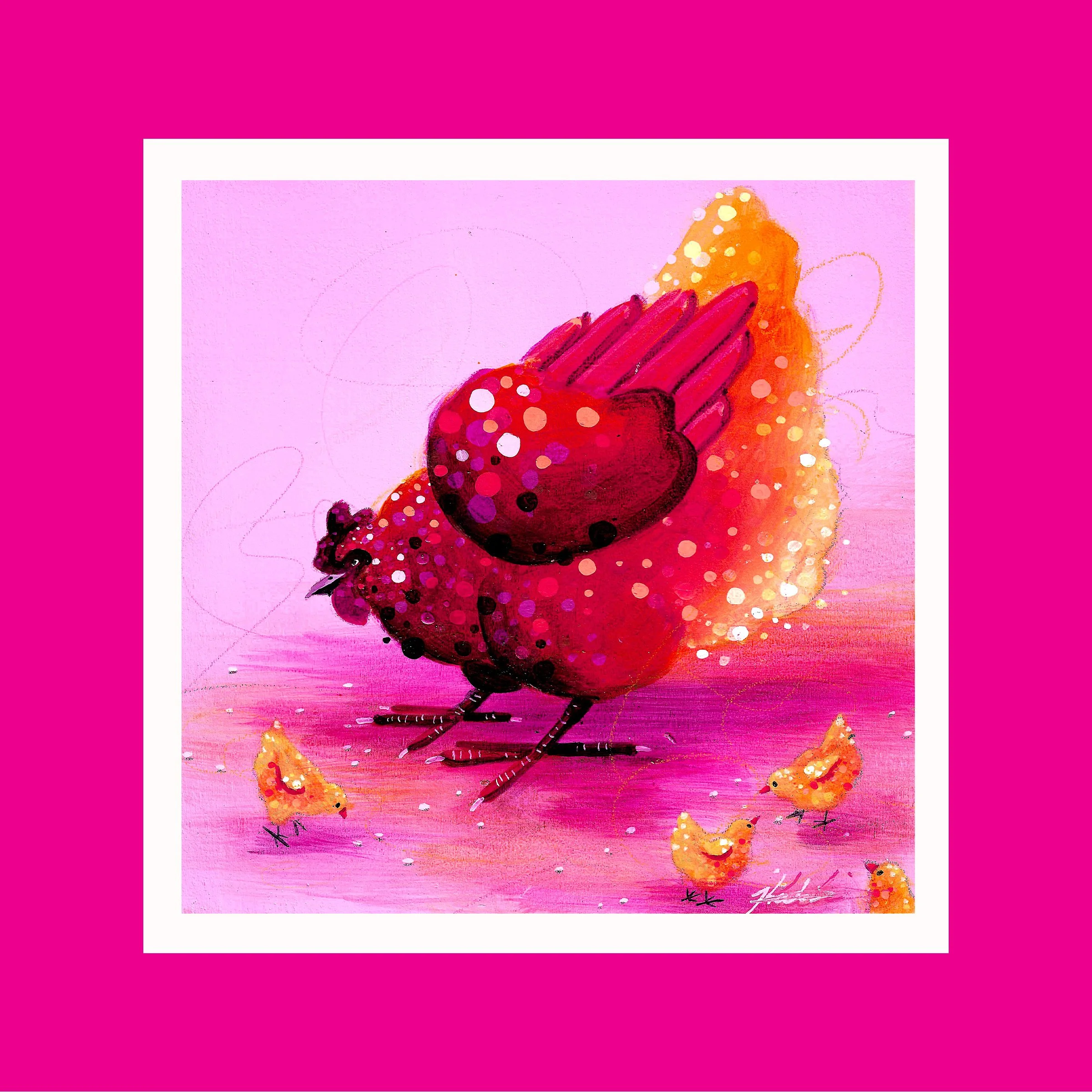 Mama Hen and Chicks Print.jpg