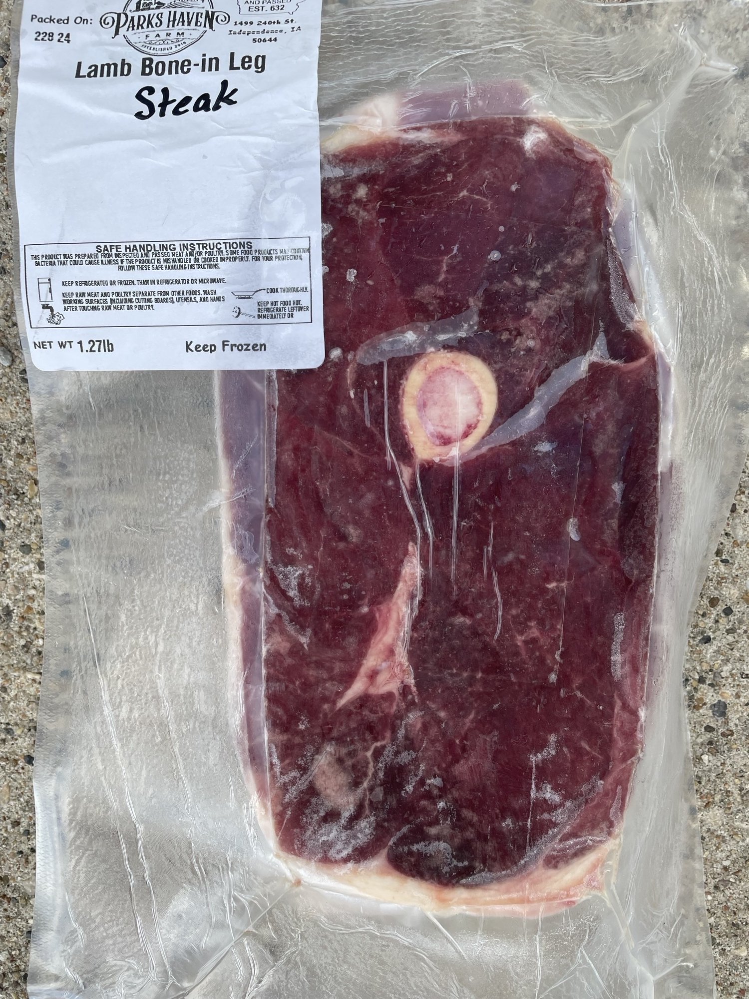 Grass Fed Lamb Leg Steak